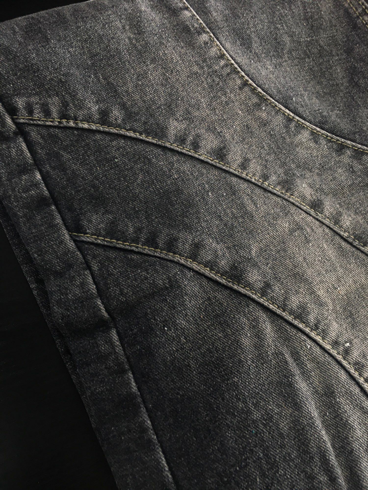 Japanese Brand × Jean Black Retro Washed Distressed Baggy Jeans Size US 31 - 4 Thumbnail