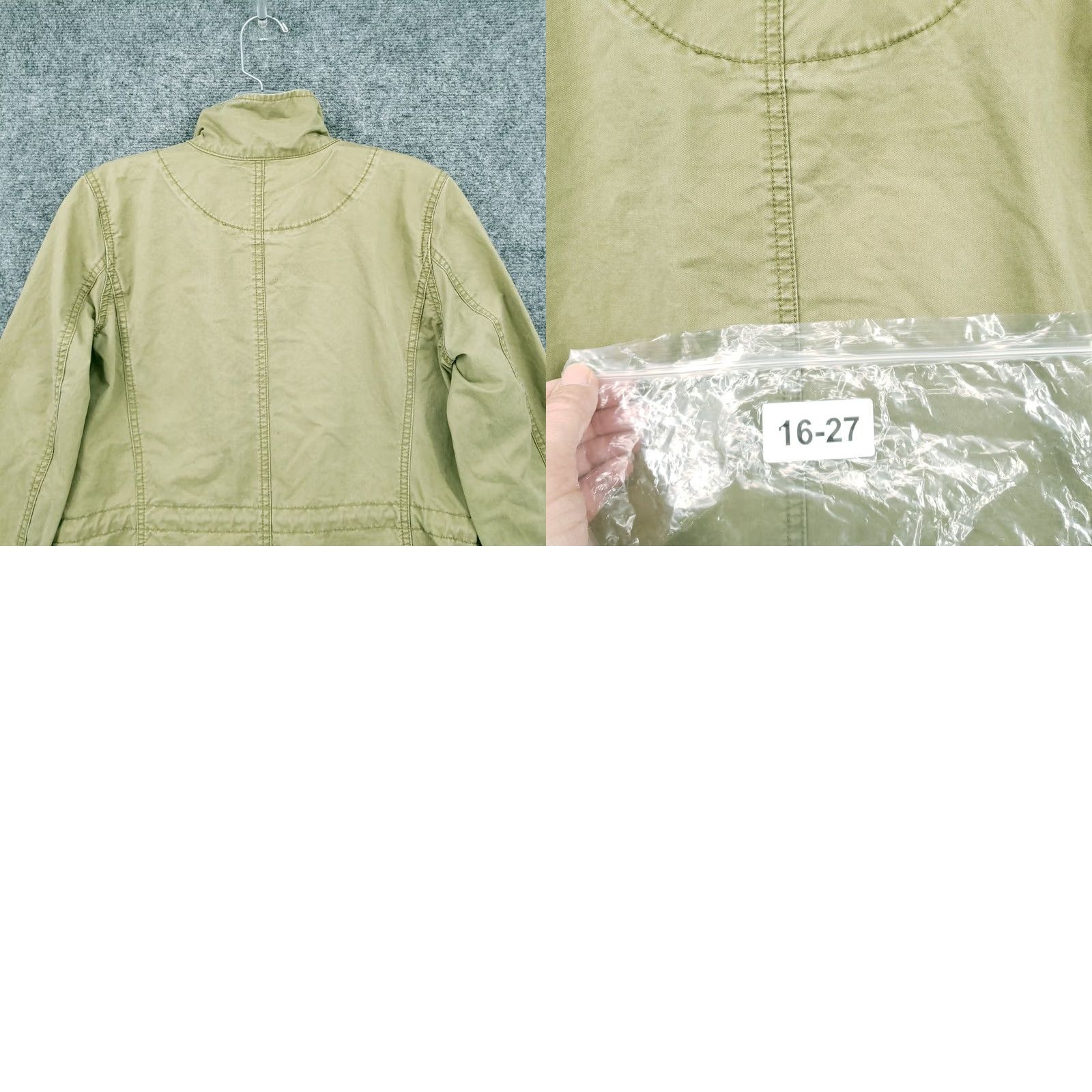 J.Crew J.CREW Jacket Women XS Green Cotton Pocket Utility Field Coat Full Zip Mock Neck Size XS / US 0-2 / IT 36-38 - 9 Thumbnail