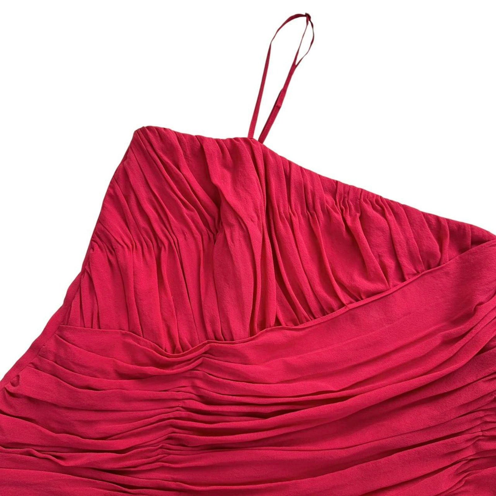 Other Monsoon Red Silk Formal Ruched Cami Evening Top Size XL / US 12-14 / IT 48-50 - 3 Thumbnail