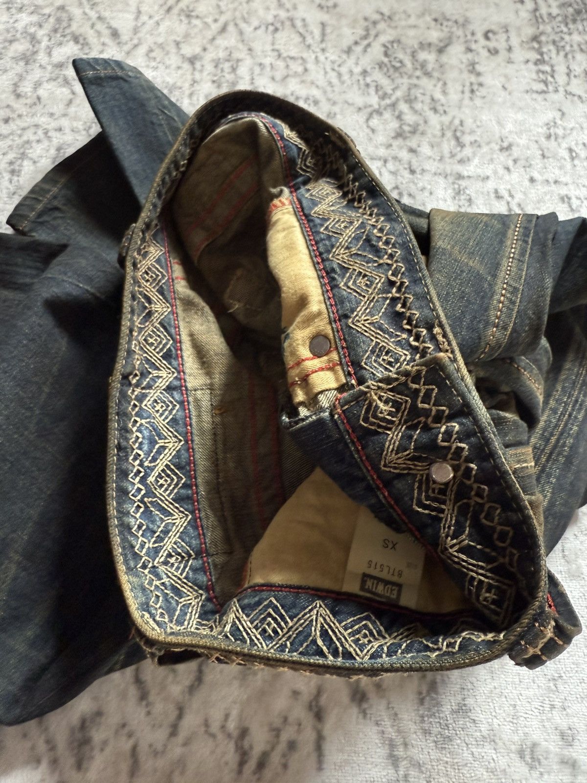 If Six Was Nine Edwin 515 Heavy Mud Washed Over stitch Flared Jeans Size US 28 / EU 44 - 22 Thumbnail