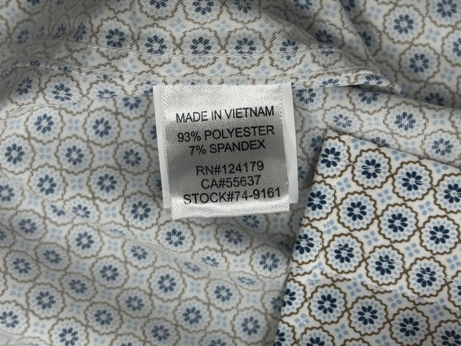 Johnston & Murphy Johnston Murphy Patterned Oxford Button Up Multicolor Mens L Size US L / EU 52-54 / 3 - 6 Thumbnail