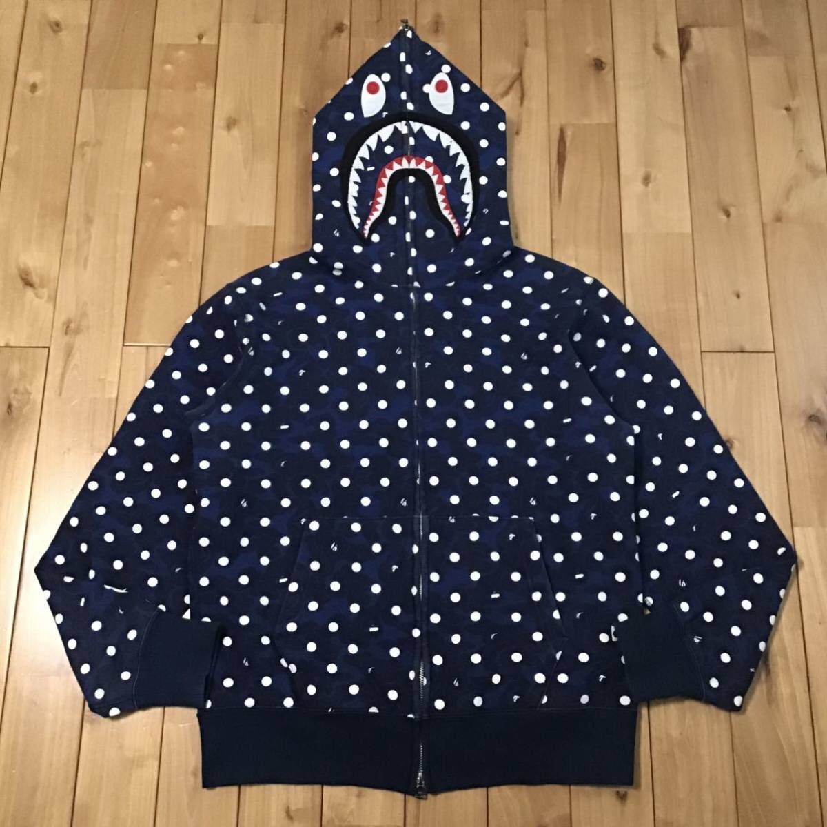 2015 BAPE DOT ABC camo shark full zip hoodie a bathing ape
