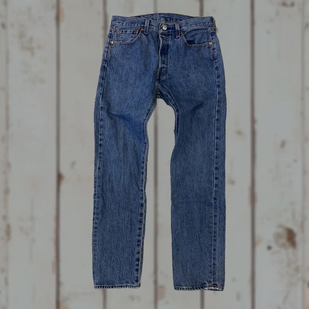 Levi's Levi's 501 Jeans Blue Straight Leg 30x30 Button Classic Logo 90s Band Rock USA Mens Jeans Classic Style Distressed Not Size US 30 / EU 46 - 1 Thumbnail