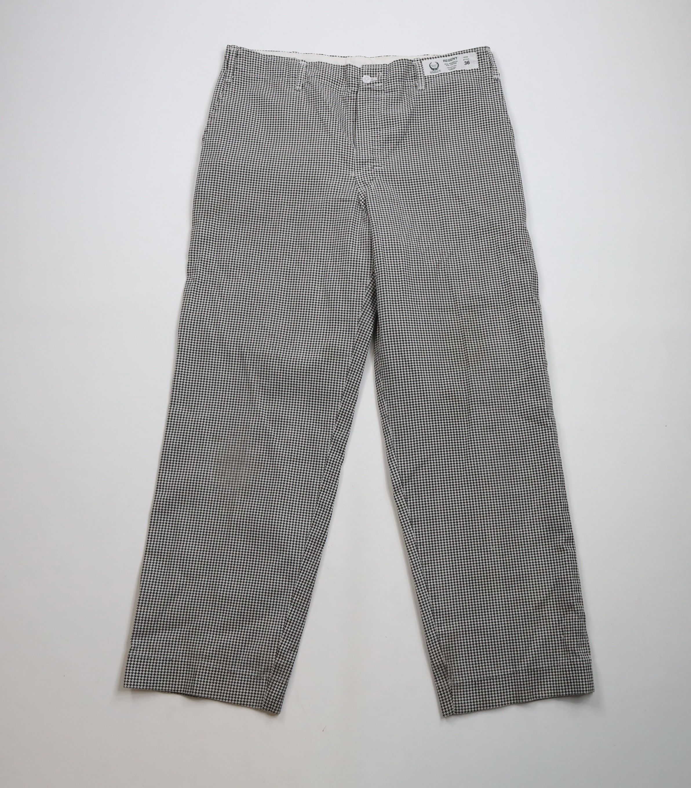 Vintage Vintage 70s Streetwear Houndstooth Wide Leg Pants USA Size US 36 / EU 52 - 1 Thumbnail