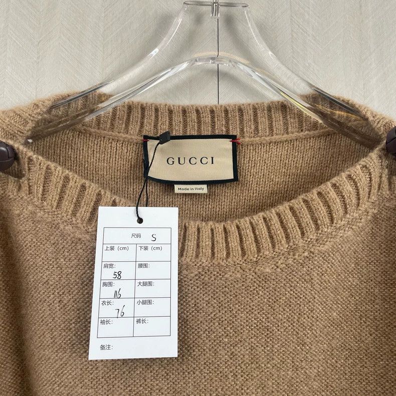 Gucci Gucci Coffee red and green striped sweater 2502-Nextarrow Size US S / EU 44-46 / 1 - 2 Thumbnail