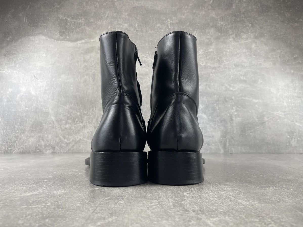 Mauri Minimalist Avant Garde Italian Leather Zip Ankle Boots Black Size US 7 / EU 40 - 6 Thumbnail