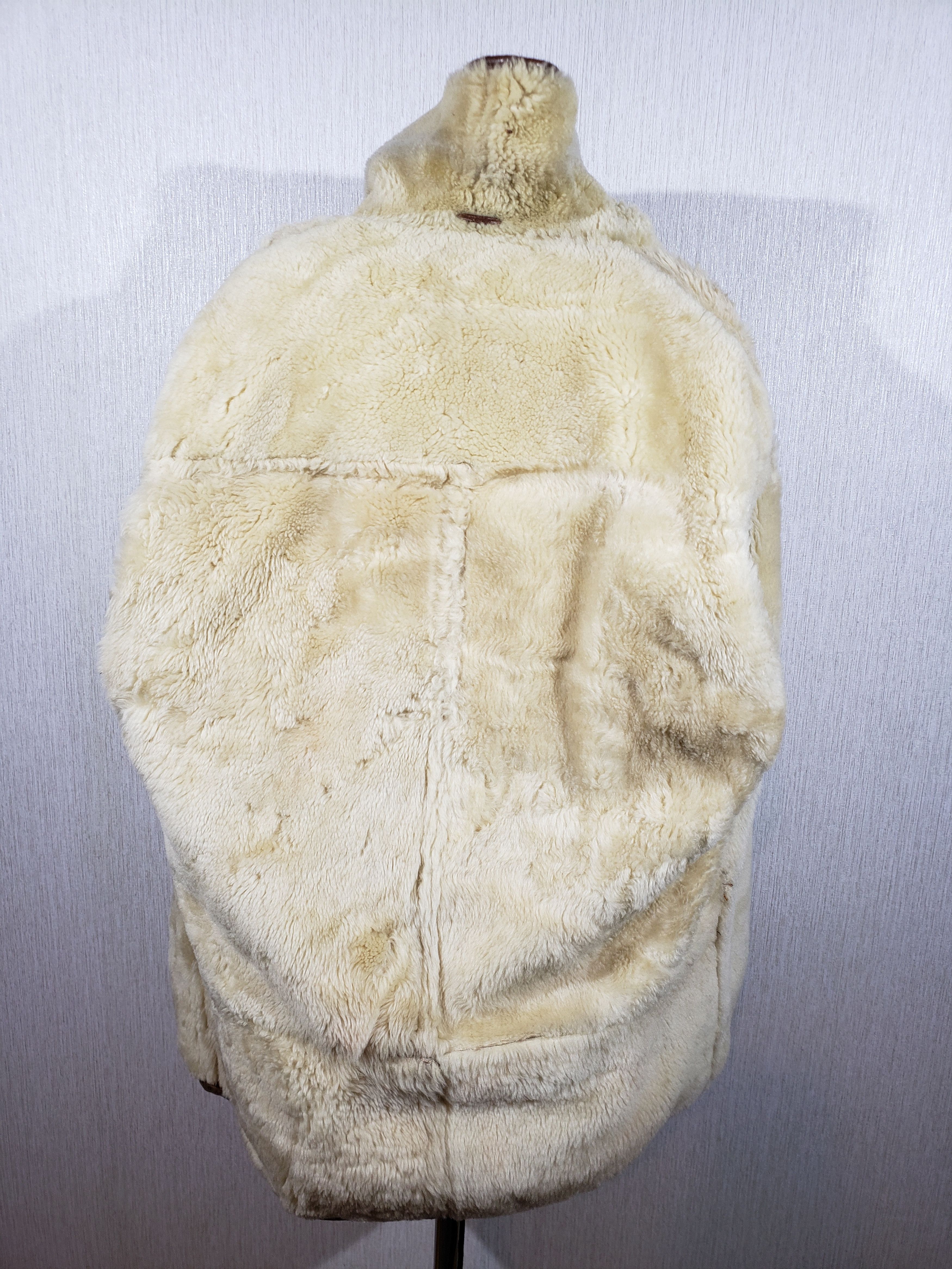 Other Brown men's sheepskin coat with buttons. Size US L / EU 52-54 / 3 - 7 Thumbnail