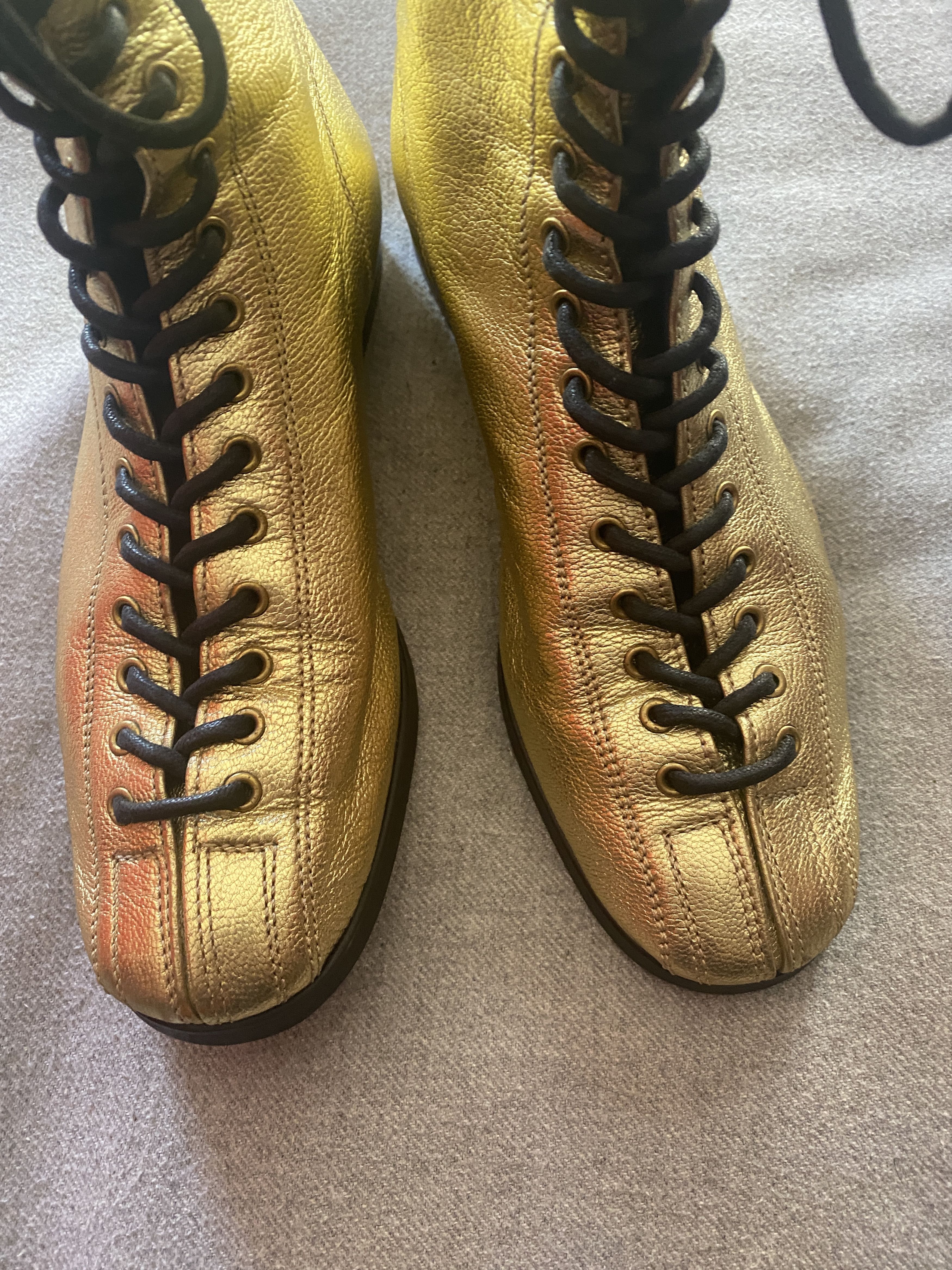 Yohji Yamamoto Yohji Yamamoto Gold Leather Boots Size US 7 / IT 37 - 4 Thumbnail