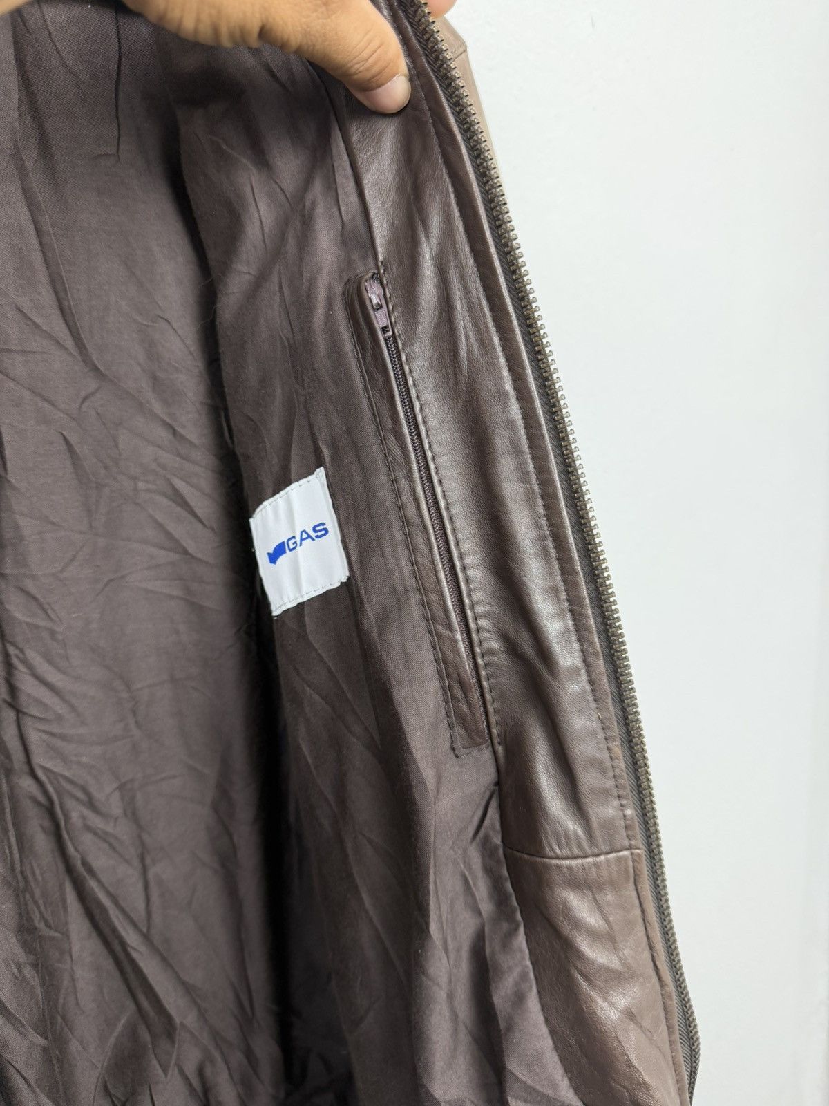 GAS GAS Italy “Vera Pelle” Premium Leather Bomber Jacket Size US L / EU 52-54 / 3 - 8 Thumbnail