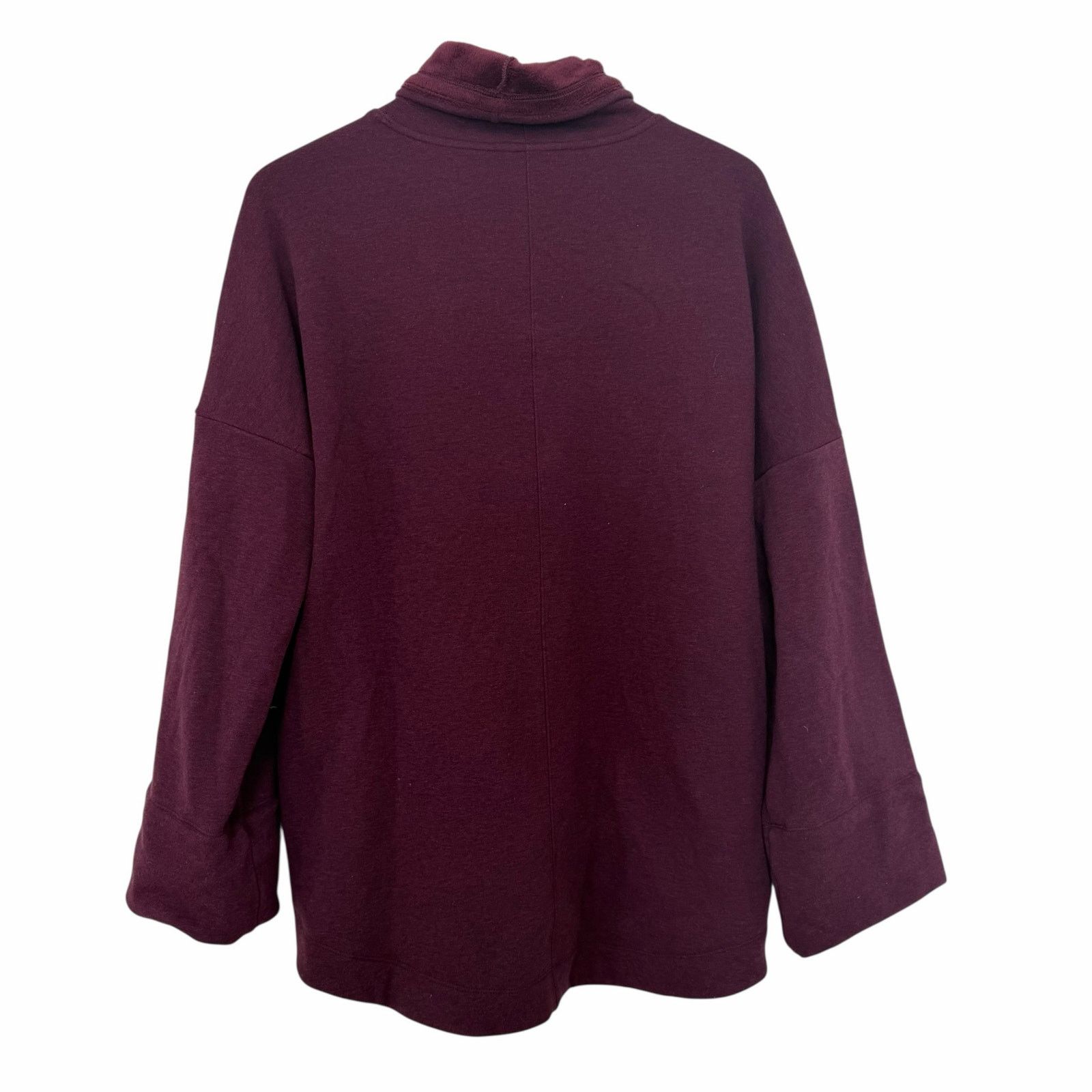 Athleta Athleta Maroon Cozy Karma Funnel Neck Sweatshirt Sz S Size S / US 4 / IT 40 - 6 Thumbnail
