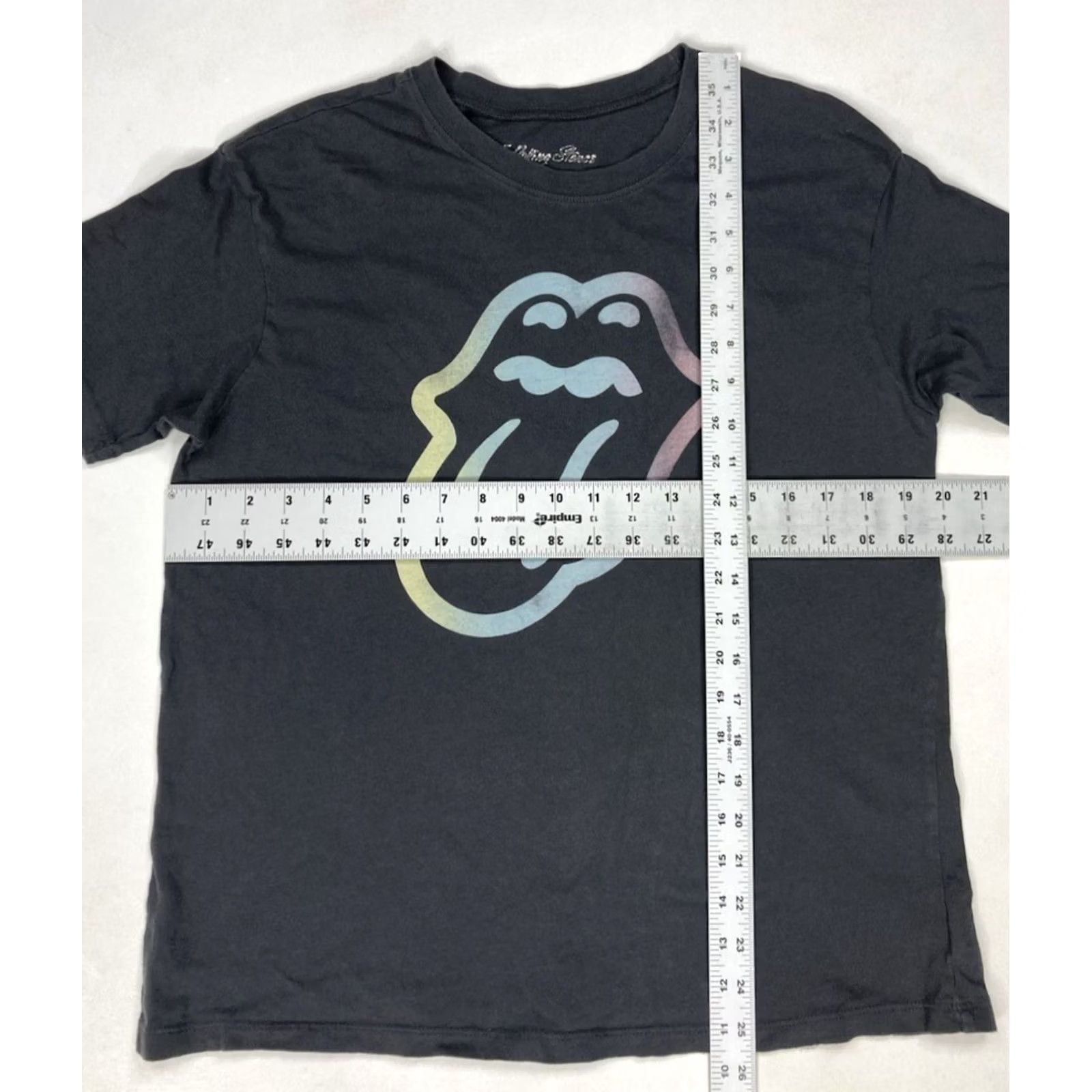 Logo 7 VINTAGE The Rolling Stones Logo Graphic T-shirt Women Medium Gray Merch Music Size M / US 6-8 / IT 42-44 - 5 Thumbnail