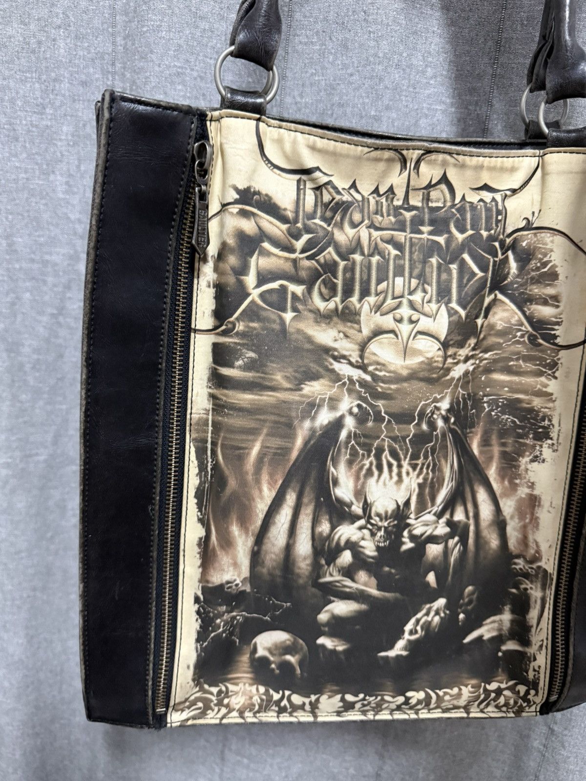 Jean Paul Gaultier SS2001 JPG "Satan" or "Gargoyle" graphic tote bag Size ONE SIZE - 4 Thumbnail