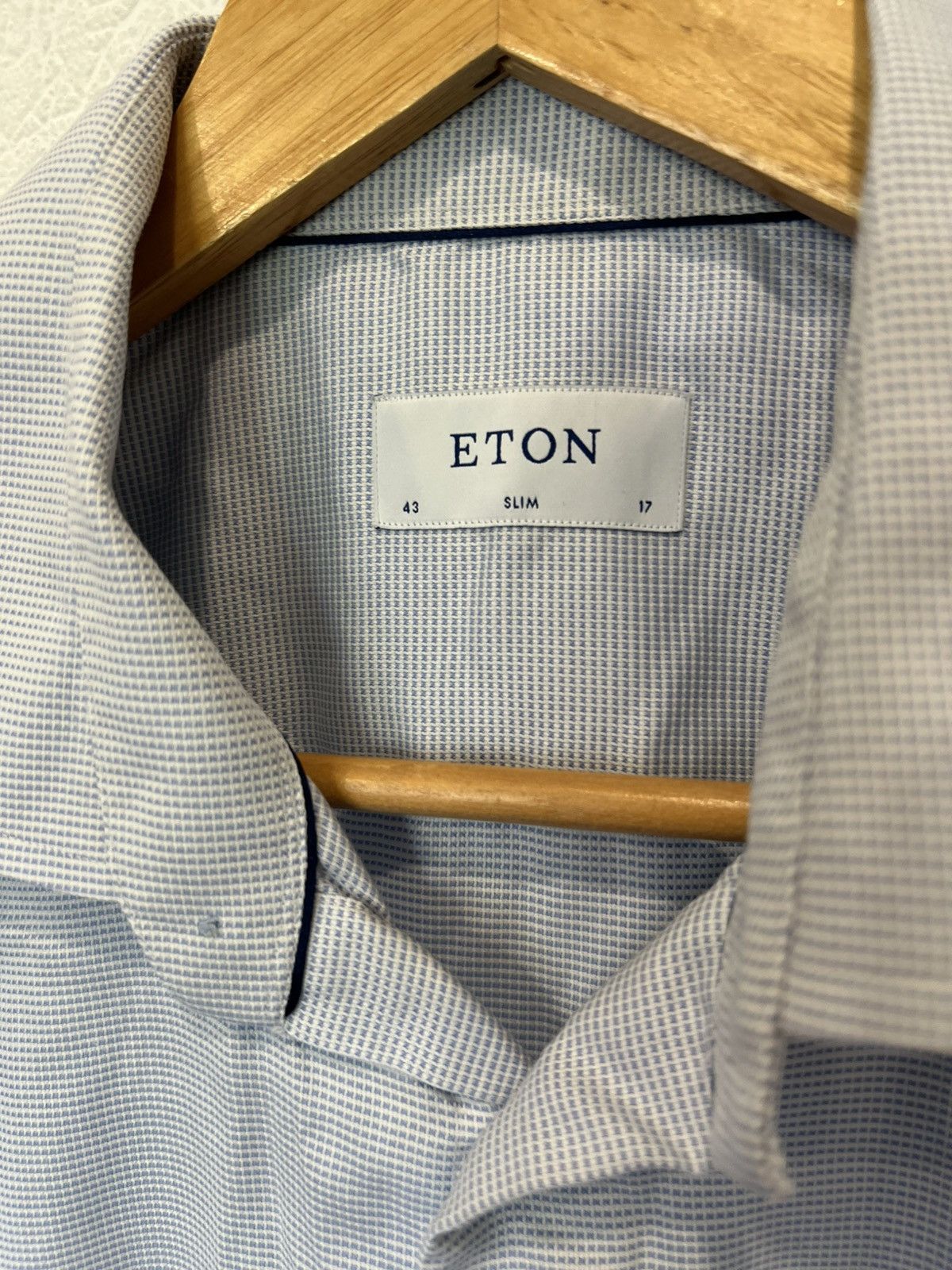 Eton Eton Blue Button Up Shirt Classic Mens Size US L / EU 52-54 / 3 - 3 Thumbnail