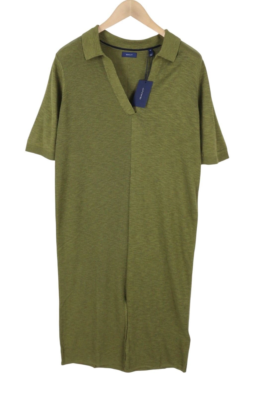 Gant RIBBED RUGGER M Utility Green Melange Linen 88115 Size M / US 6-8 / IT 42-44 - 1 Thumbnail