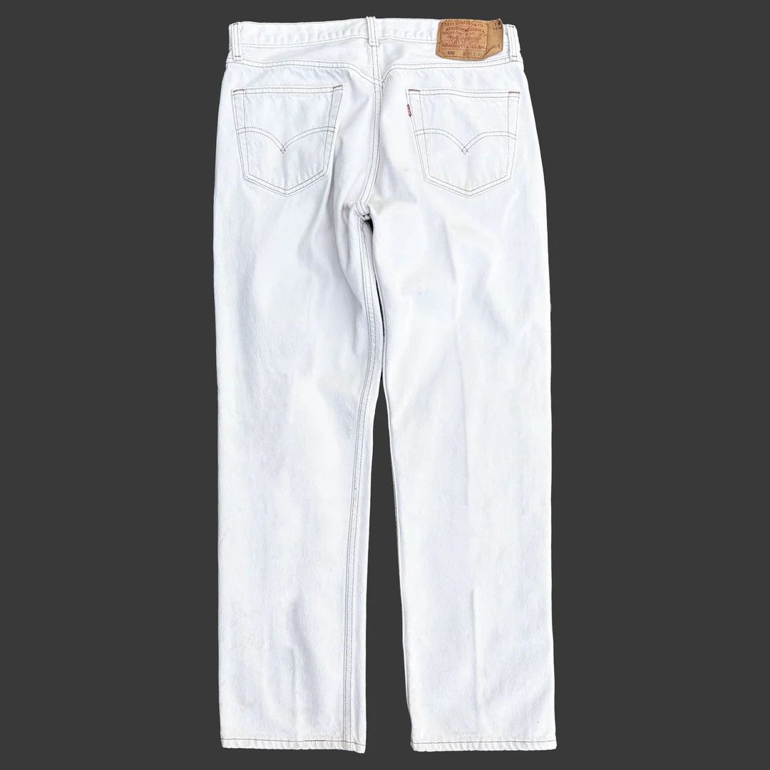 Levi's Levi’s 501 1990 90s Vintage W34 USA Made White Denim Jeans Size US 34 / EU 50 - 1 Thumbnail