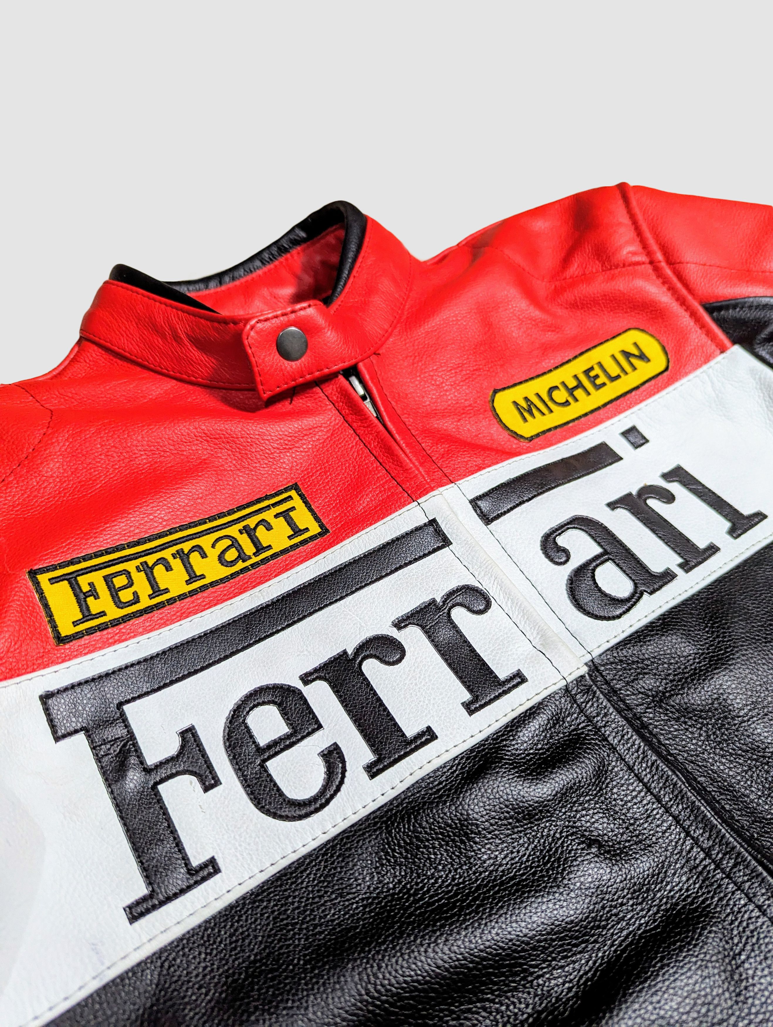 Vintage 🔥 FERRARI 🔥 90s RACING LEATHER JACKET STREETWEAR Size US M / EU 48-50 / 2 - 5 Thumbnail