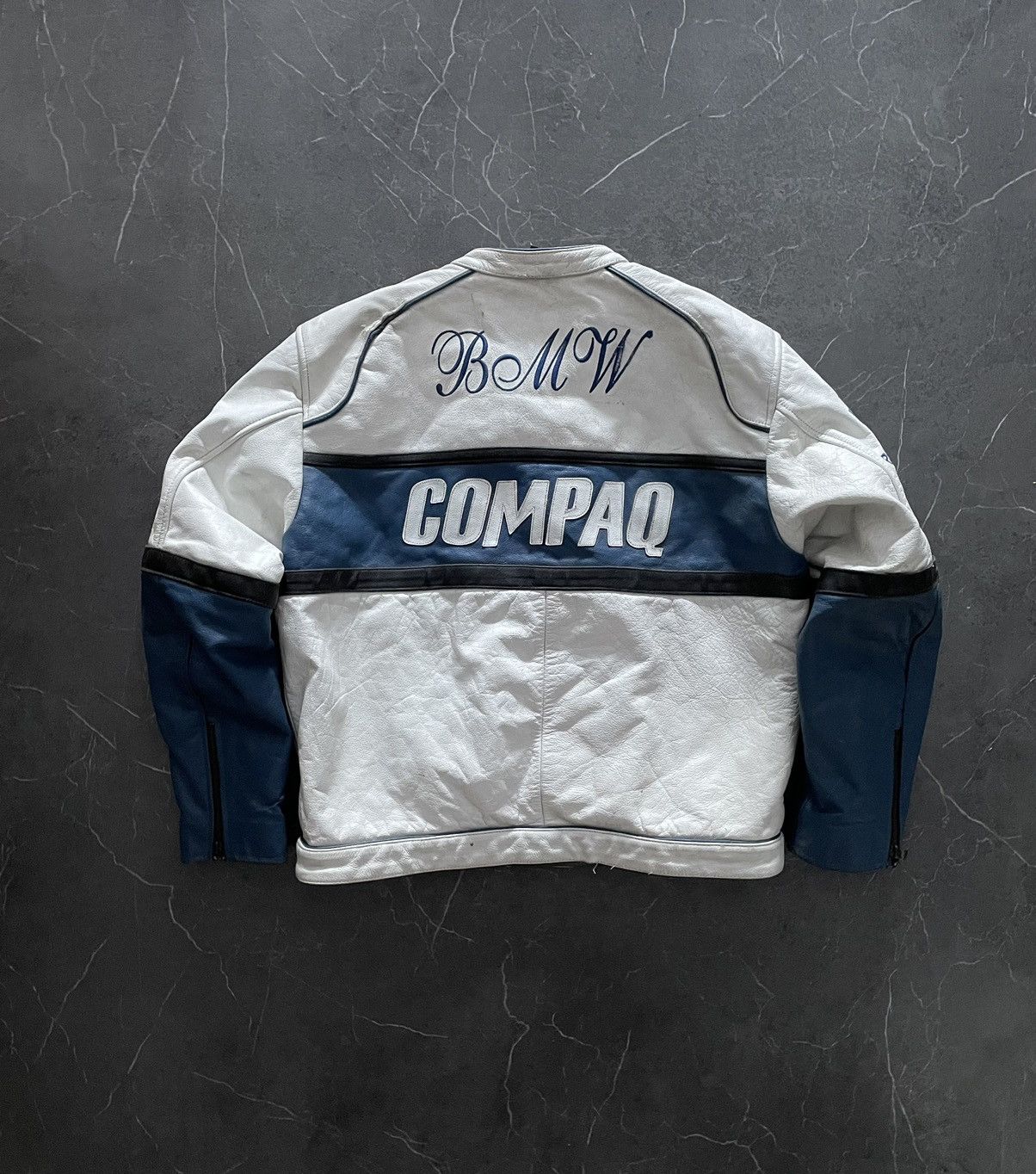 BMW × NASCAR Vintage Real Leather BMW Nascar Racing Jacket Size US XL / EU 56 / 4 - 5 Thumbnail