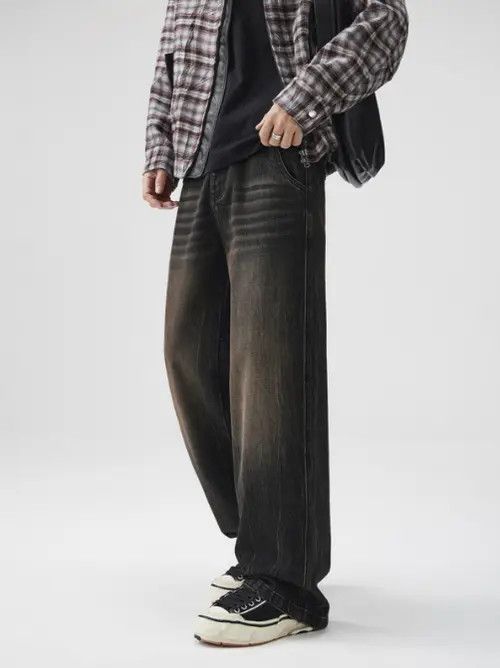 Jean Vintage washed distressed whisker loose fit American jeans Size US 32 / EU 48 - 4 Thumbnail