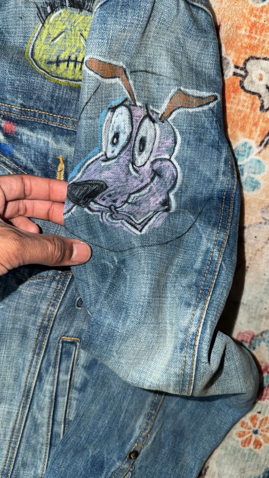 Other Cartoon Denim Jacket sz Medium (Custom) Size US M / EU 48-50 / 2 - 4 Thumbnail