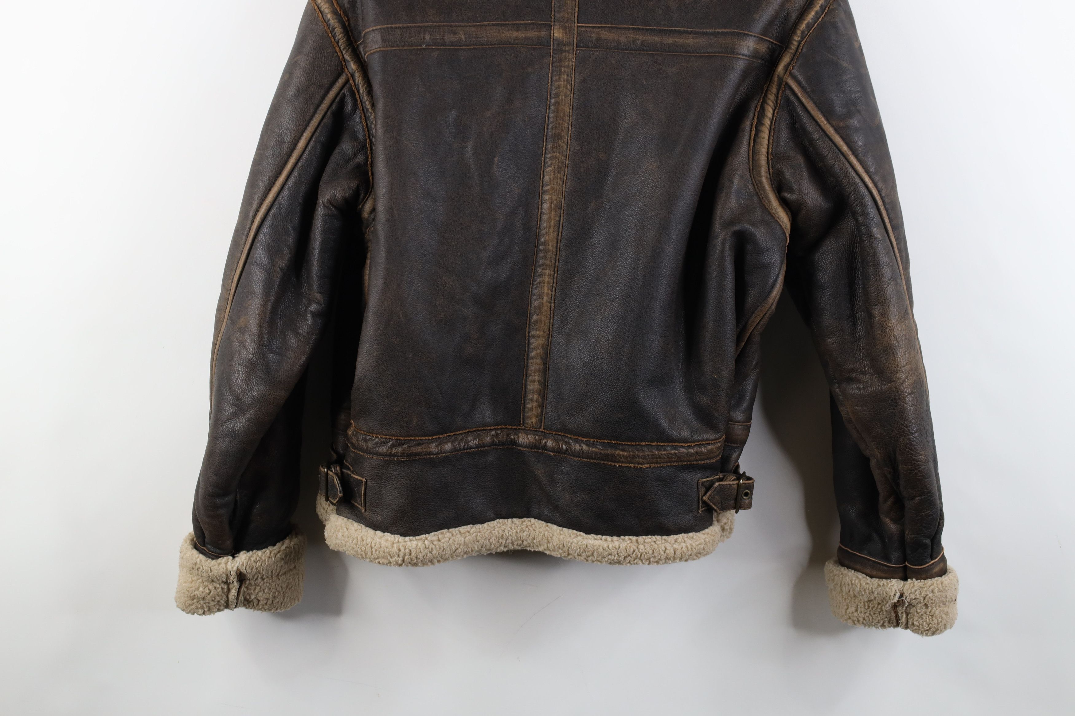 Vintage Vintage 90s Streetwear Lined Leather B3 Bomber Jacket Size S / US 4 / IT 40 - 15 Thumbnail