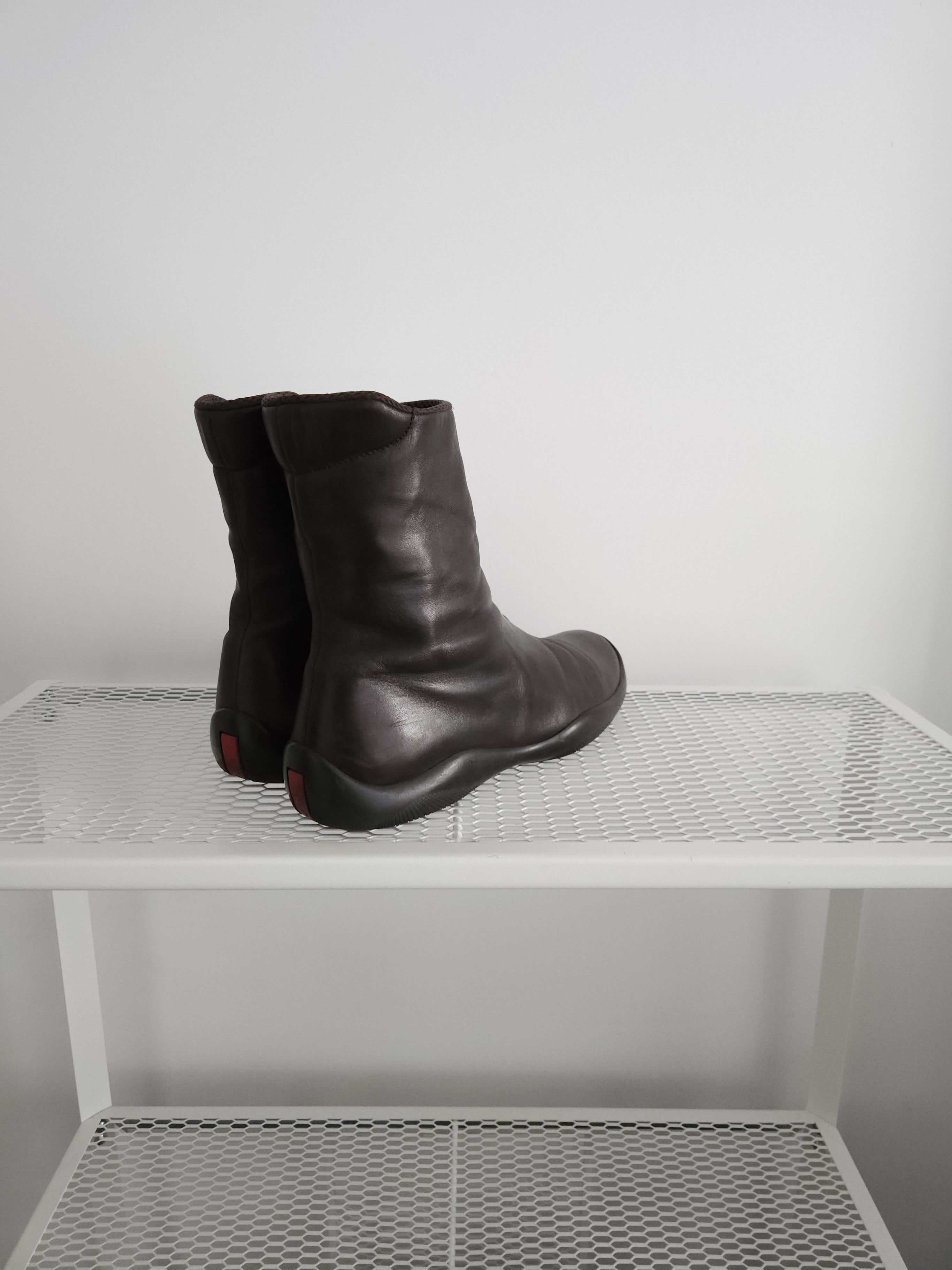 Prada Archive Prada sport red tab leather side zip ankle boots Size US 6.5 / IT 36.5 - 6 Thumbnail