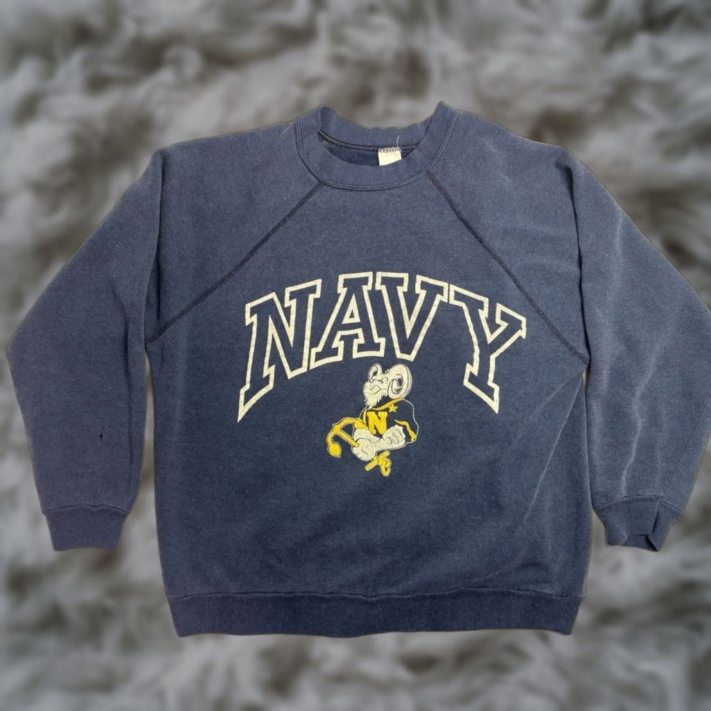 Vintage VINTAGE Authentic Navy Artex Sweatshirt Navy blue L US Navy Academy Mens Sweatshirt 1970s 1980s College USA Made Size US L / EU 52-54 / 3 - 1 Thumbnail