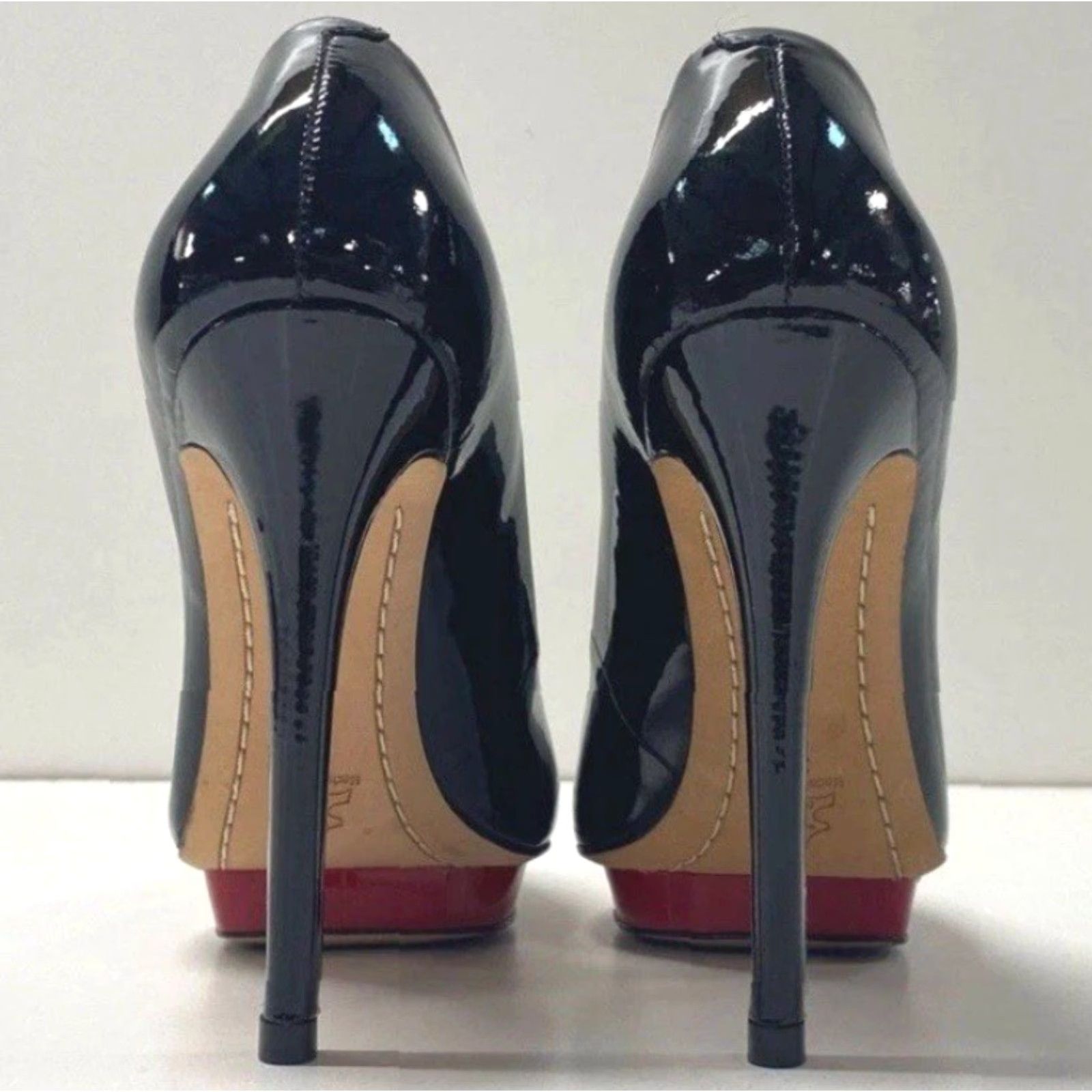 Alice + Olivia Women Alice & Olivia Platform Heel Leather Black RedBottom Size6 EU36 Size US 6 / IT 36 - 5 Thumbnail