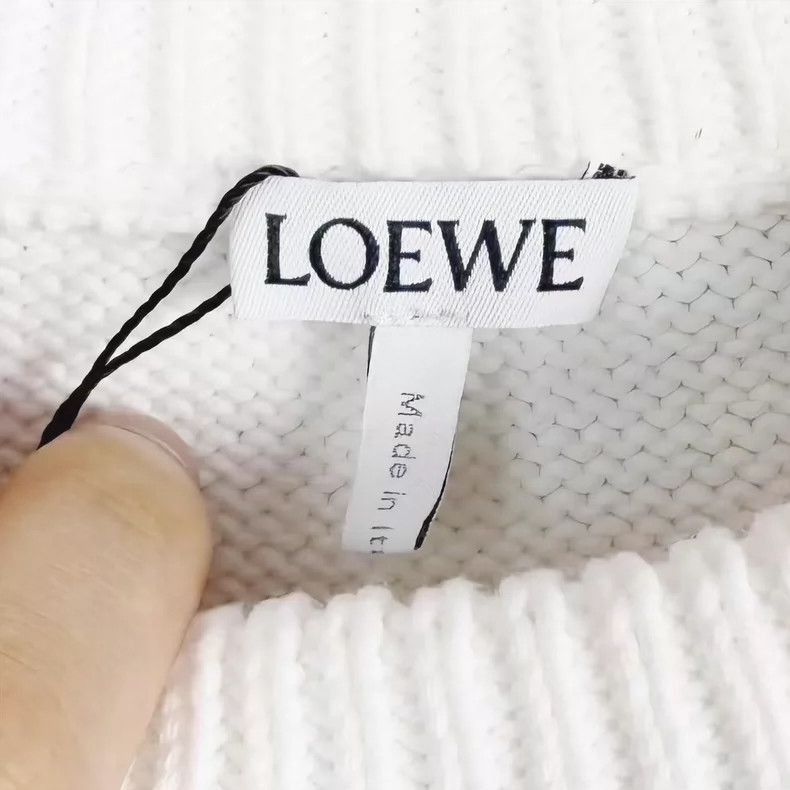 Loewe loewe white embroidered logo knit sweatshirt-2507 Size US XS / EU 42 / 0 - 3 Thumbnail