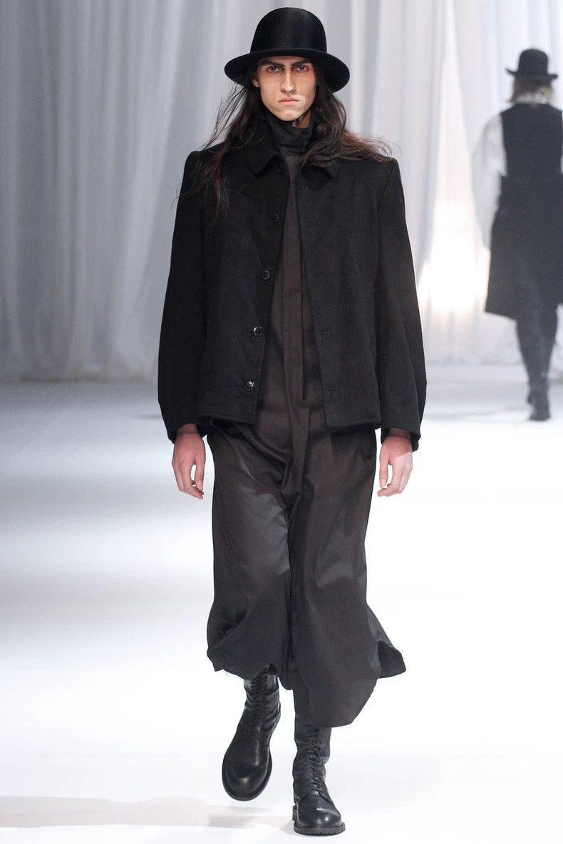 ann demeulemeester2013FALL's peak work short trench coat-25