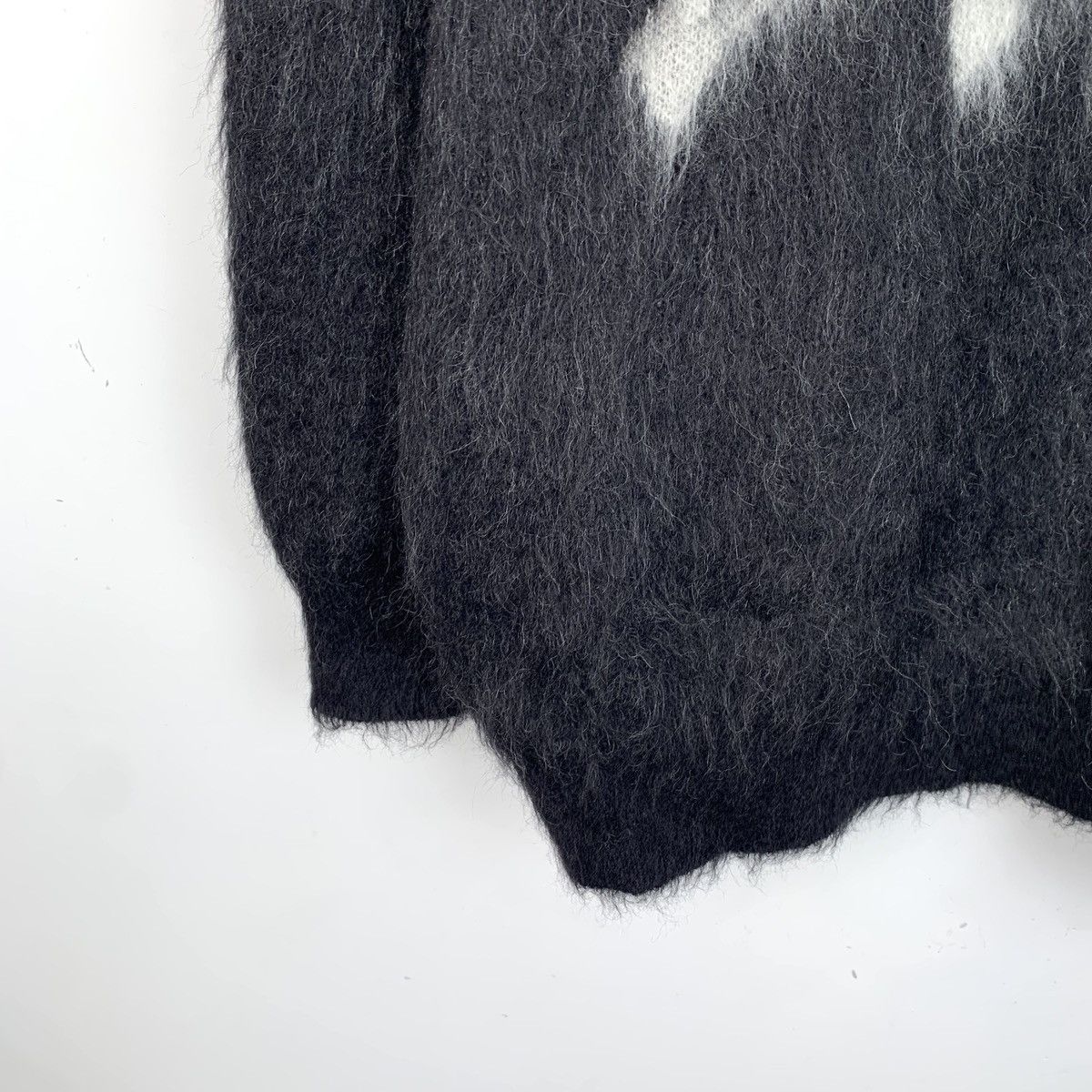 Celine Celine Black Letter Printed Mohair Long Sleeve Sweater K26WX Size US S / EU 44-46 / 1 - 4 Thumbnail