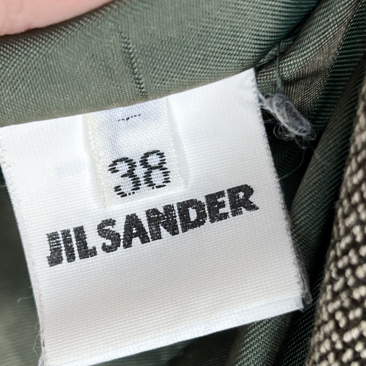 Designer × Jil Sander Vintage Jil Sander Coat Jacket Wool Cashmere 90s Khaki Green Size S / US 4 / IT 40 - 7 Thumbnail