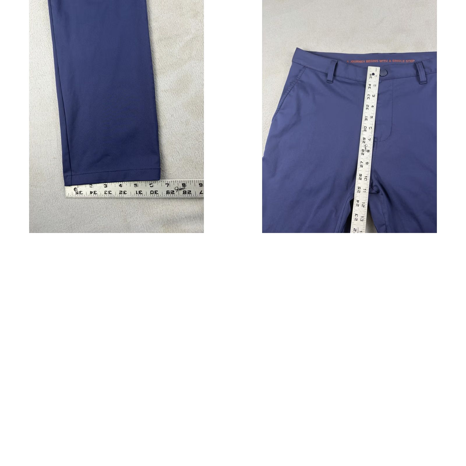 Rhone Rhone Commuter Pants Men 33x32 Slim Stretch Chino Blue Regular Inseam 32 Pocket 5-Pocket Design Slim Fit Size US 33 - 8 Thumbnail