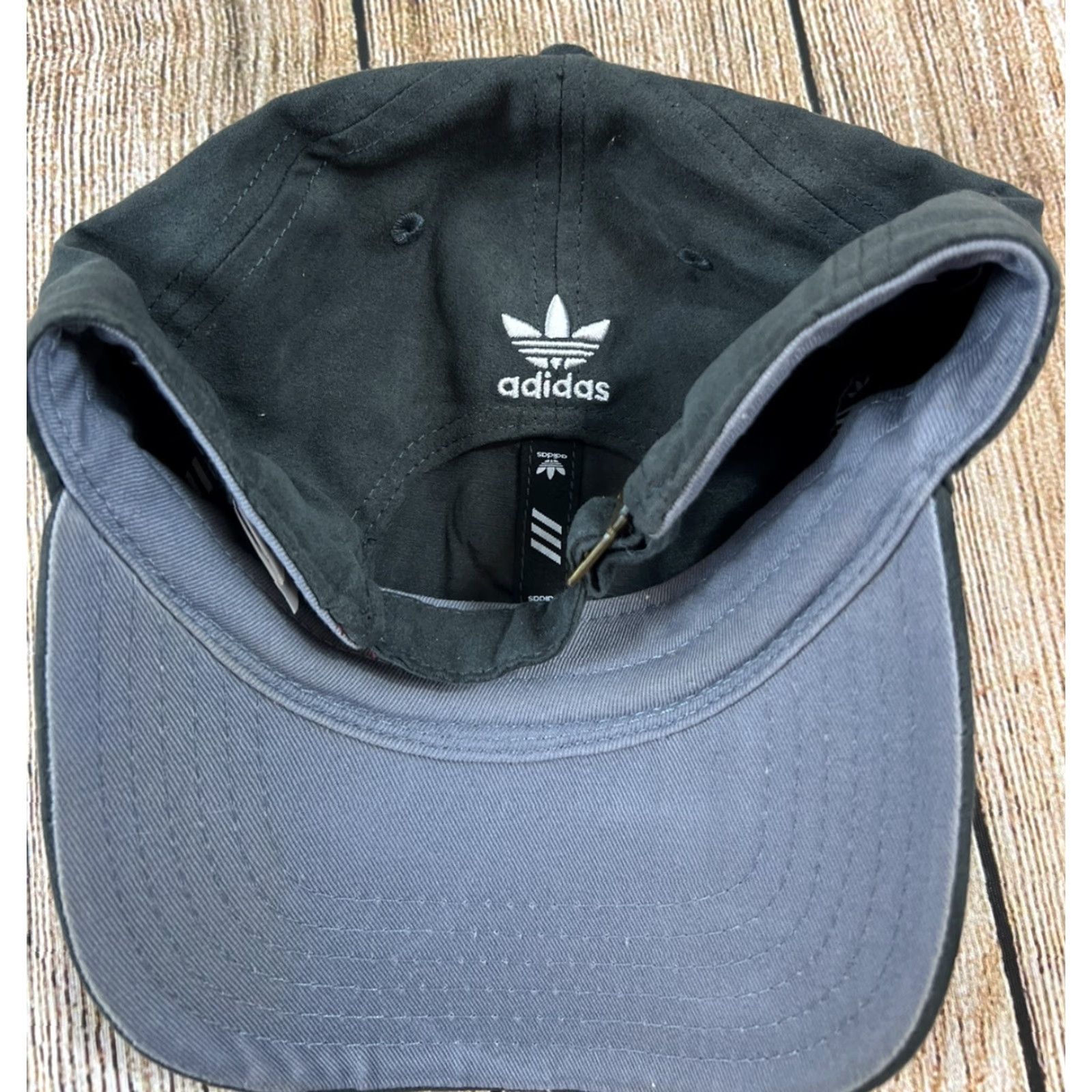 Adidas adidas orginals Gray Trefoil Baseball Cap Hat Mens Adjustable Size ONE SIZE - 2 Thumbnail