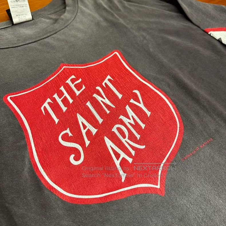 Saint Michael Saint Michael Highway license plate black and red washed Size US XXL / EU 58 / 5 - 3 Thumbnail