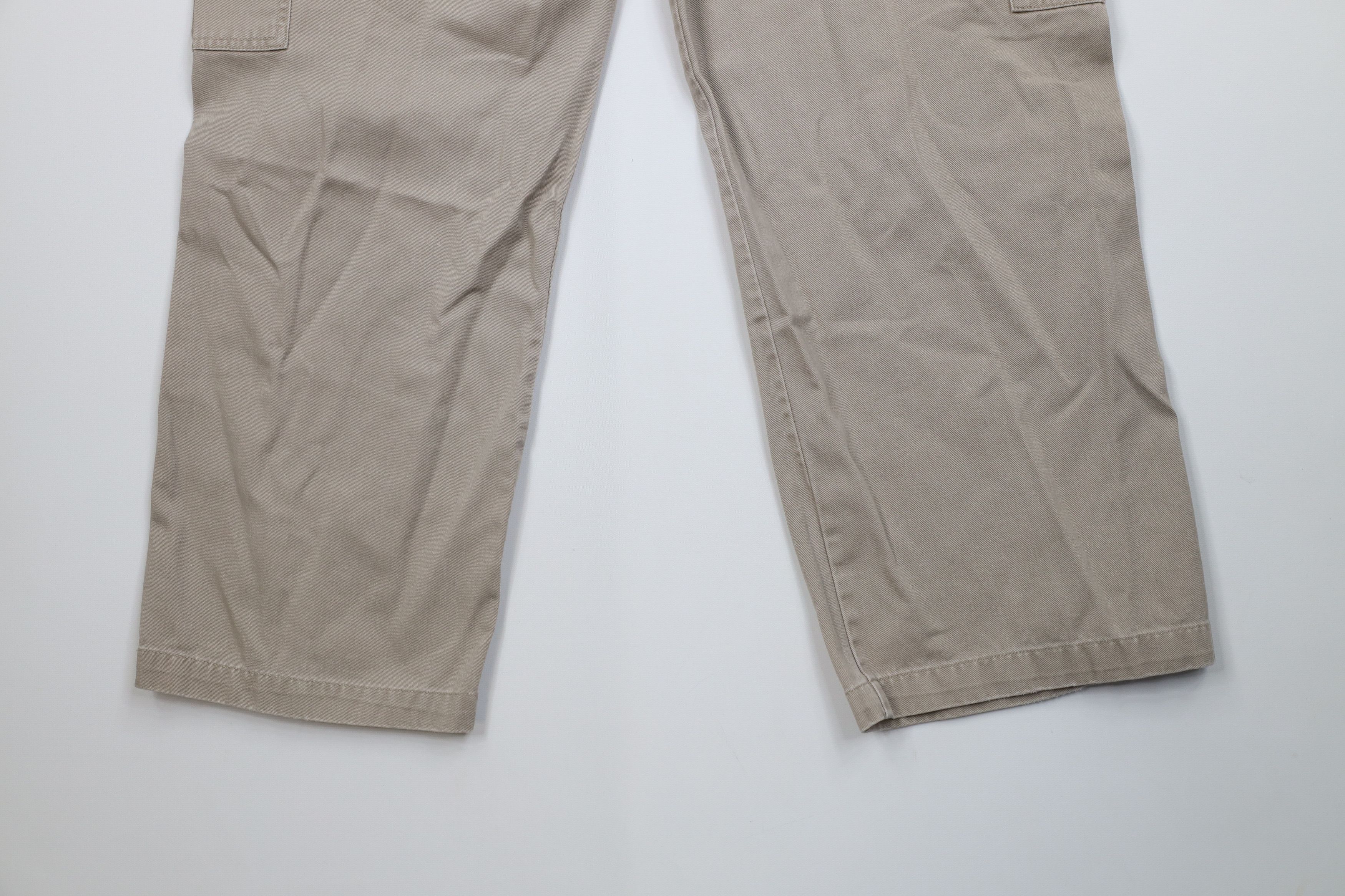 Vintage Vintage 90s Bum Equipment Baggy Wide Leg Cargo Pants Beige Size US 34 / EU 50 - 11 Thumbnail