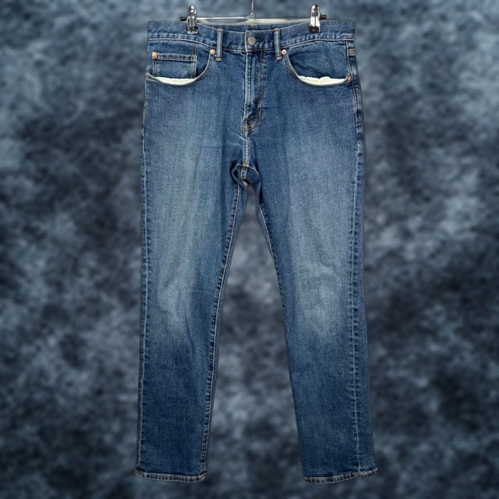 Gap Gap 1969 Slim Fit Denim Jeans Blue Cotton Blend 5-Pocket Regular 32x32 Mens Straight Events Vintage None Mens Size US 32 / EU 48 - 1 Thumbnail