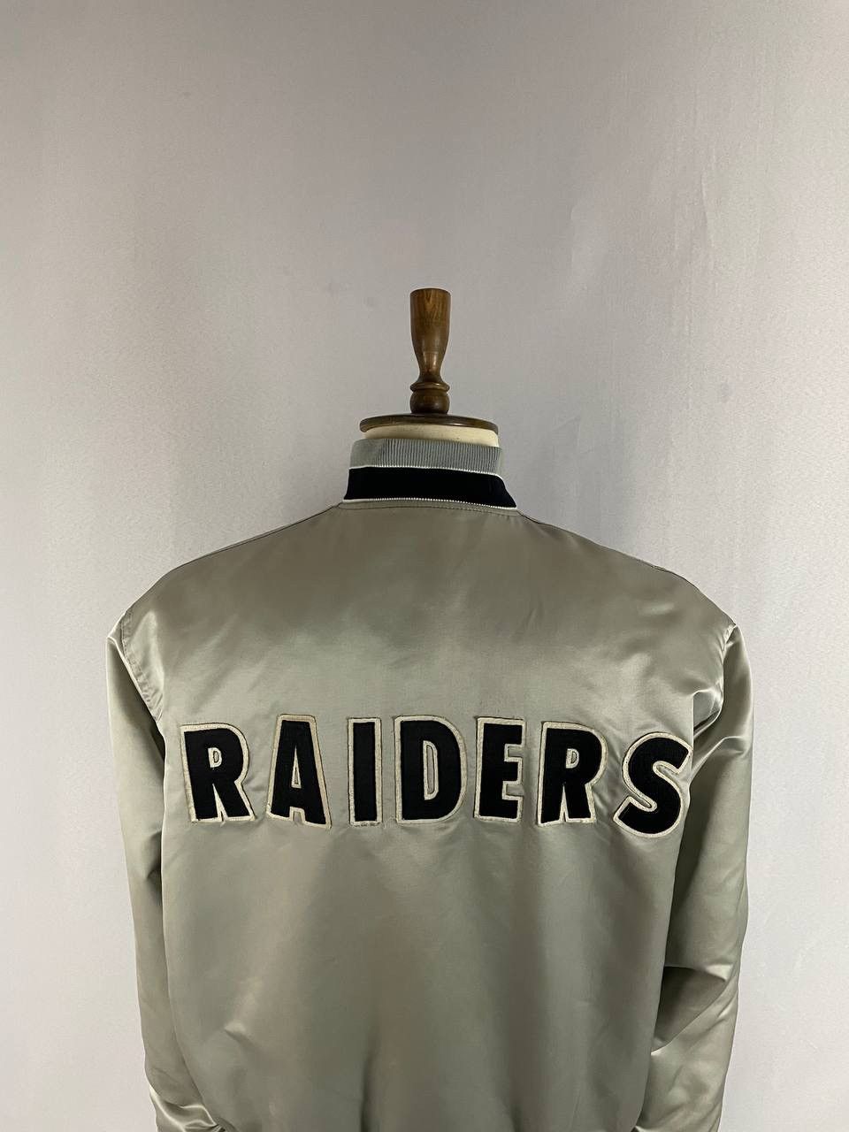Starter Starter Raiders Vintage Bomber Jacket 1990s Grey Size US XL / EU 56 / 4 - 16 Thumbnail