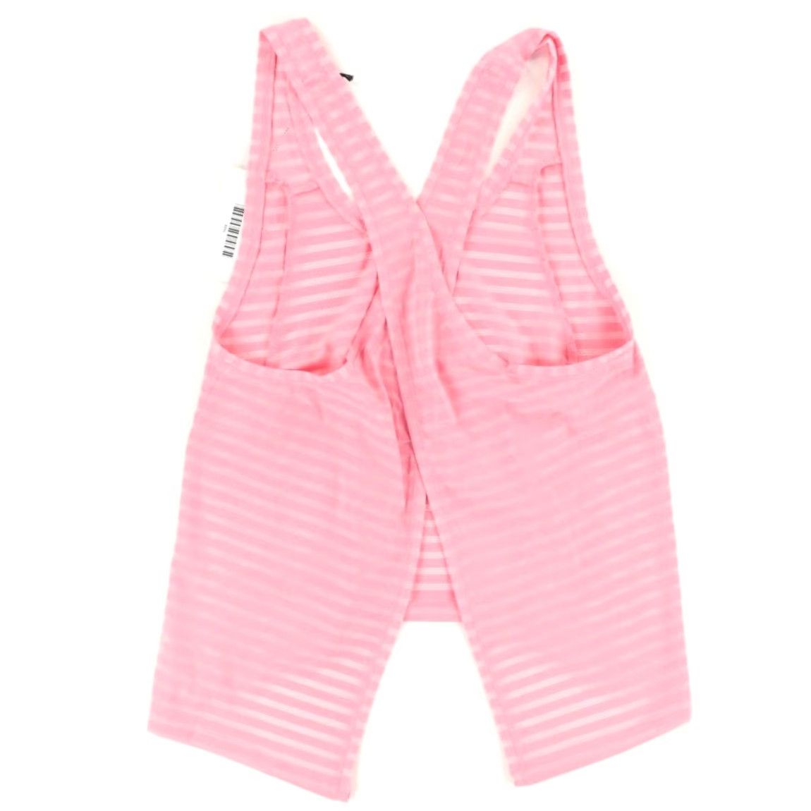 Vintage Zyia Active Split Back High Stretch Striped Tank Top Pink Women's L Shirt Sleeveless Crew Neck Size L / US 10 / IT 46 - 4 Thumbnail