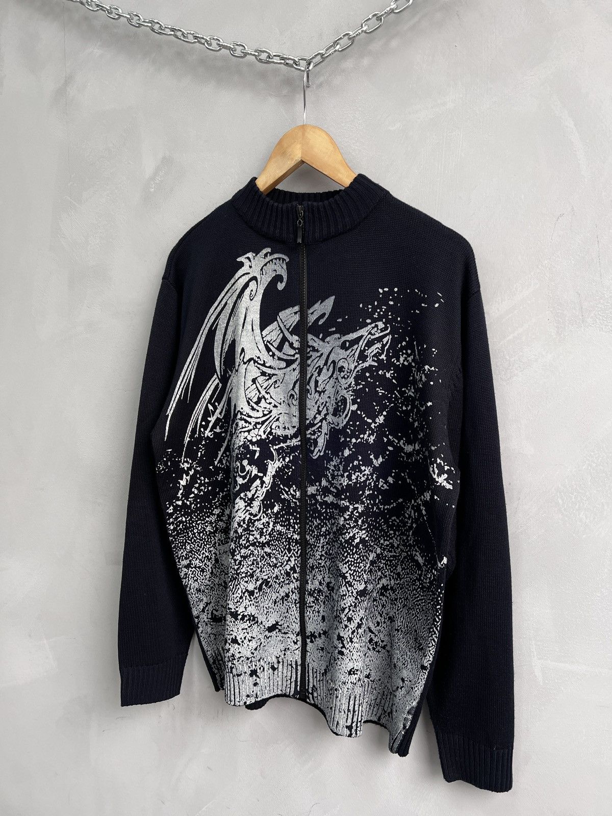 Diesel Vintage diesel style full print zip sweater y2k Size US L / EU 52-54 / 3 - 2 Thumbnail