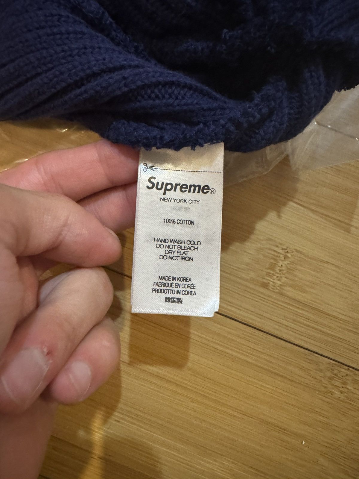 Supreme Supreme S/S25 Overdyed Beanie - Navy Size ONE SIZE - 3 Thumbnail