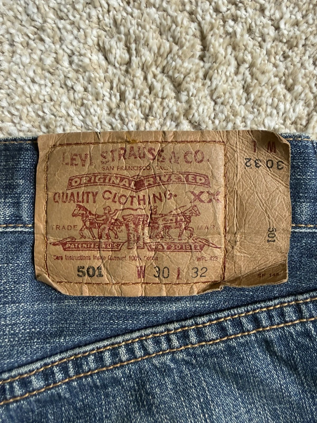 Levi's Vintage Levi’s 501 Distressed Thrashed Denim Size US 30 / EU 46 - 9 Thumbnail
