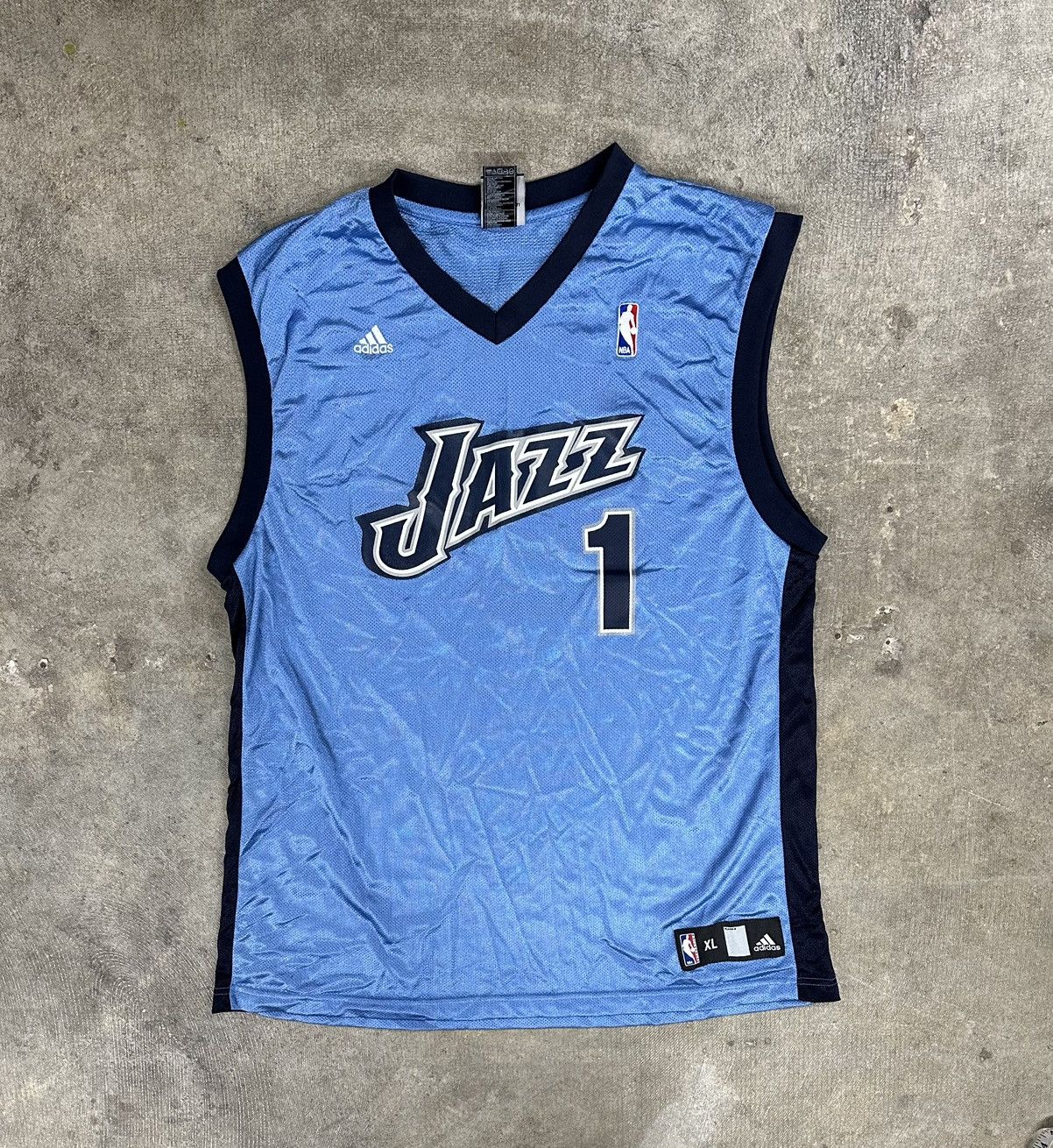 Adidas × NBA × Vintage Vintage Y2K 00s Adidas Utah Jazz Nationwide Jersey Size US XL / EU 56 / 4 - 1 Thumbnail