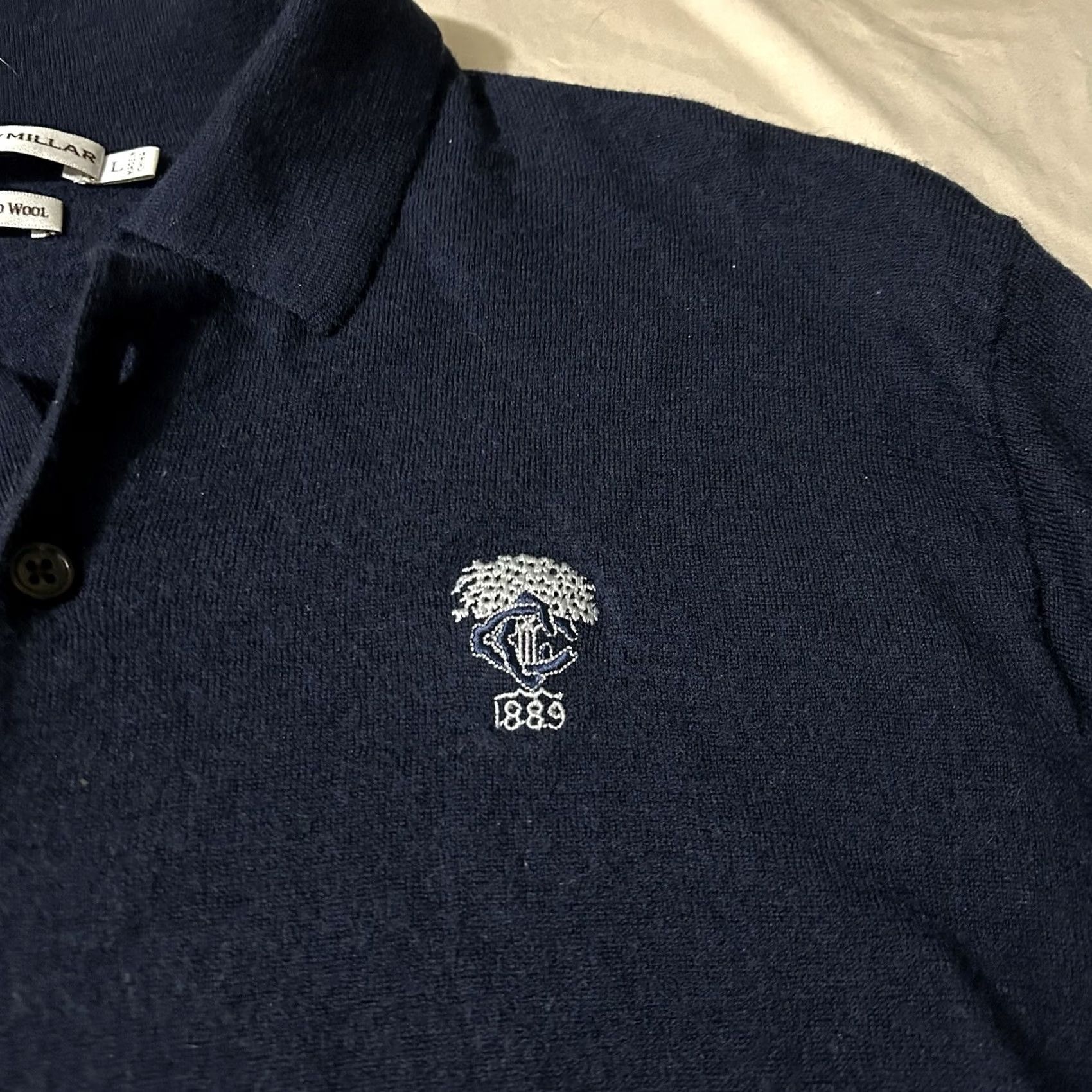 Peter Millar Peter Millar Merino Wool Golf Polo Sweater Navy L Mens Size US L / EU 52-54 / 3 - 2 Thumbnail