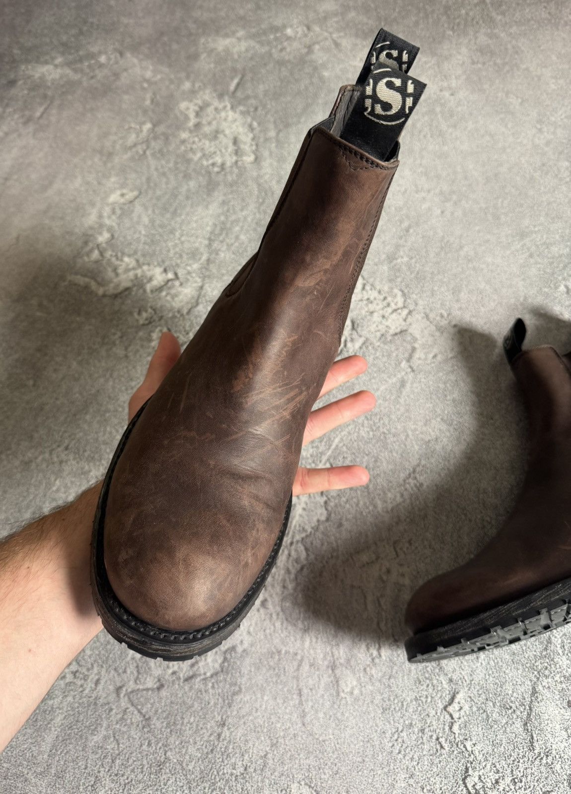 Sendra Sendra 44size Chelsea leather brown shoes boots western 00s Size US 11 / EU 44 - 8 Thumbnail