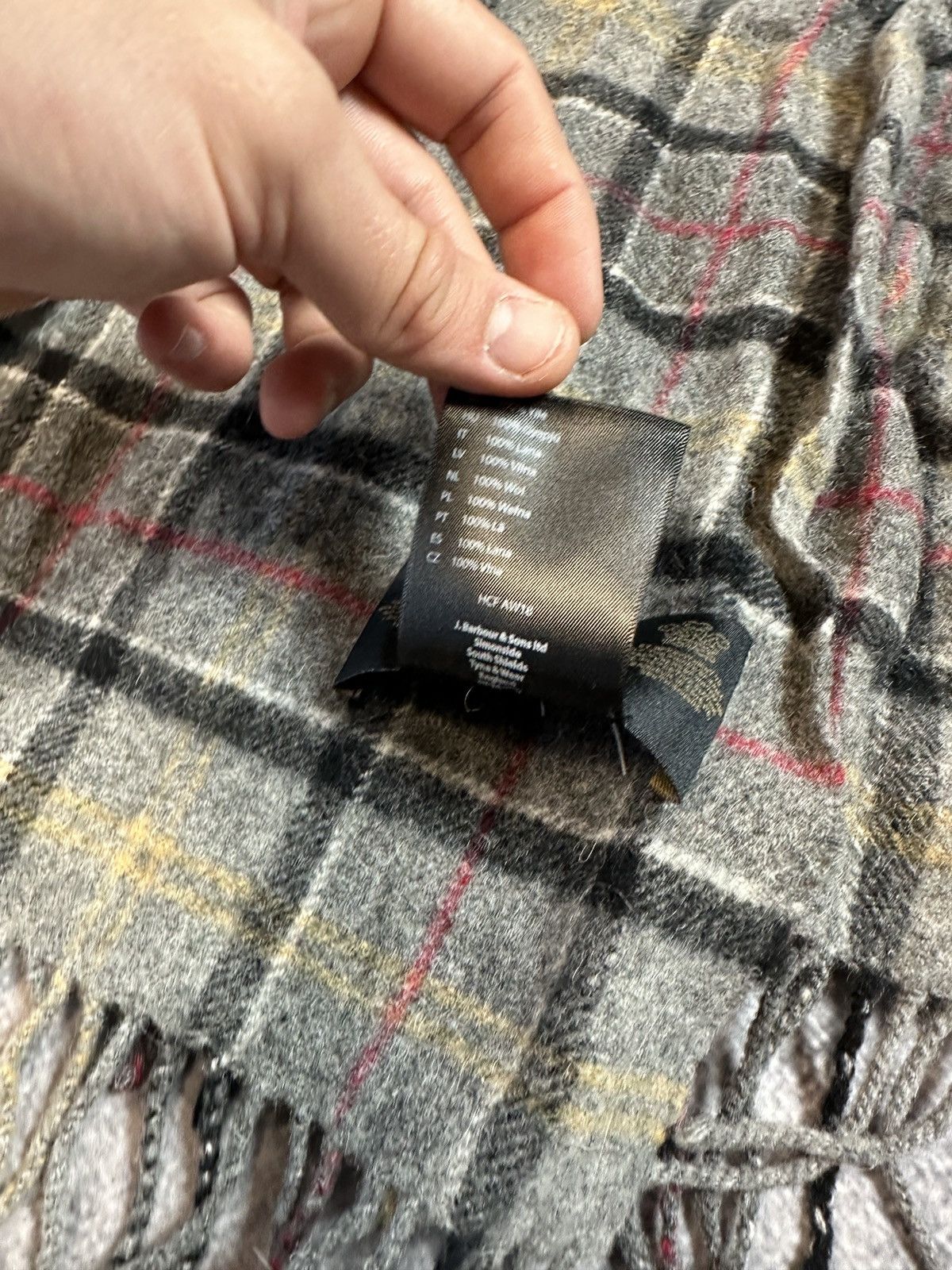 Barbour Vintage Barbour Check Scarf Wool UK Style Streetwear Logo Size ONE SIZE - 3 Thumbnail