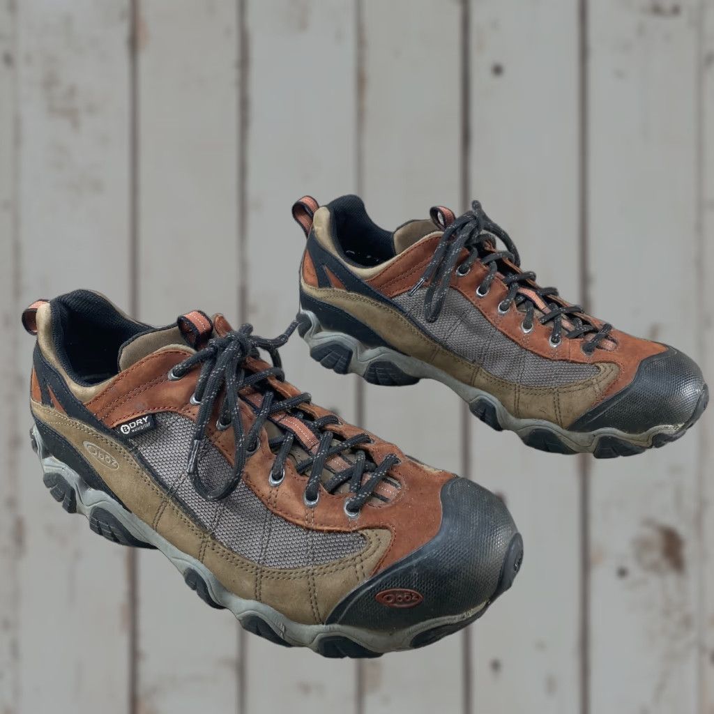 Oboz OBOZ Dry Waterproof Brown Leather Lace Up Low Top Mountain Hiking Shoes Mens 14 Size US L / EU 52-54 / 3 - 1 Thumbnail
