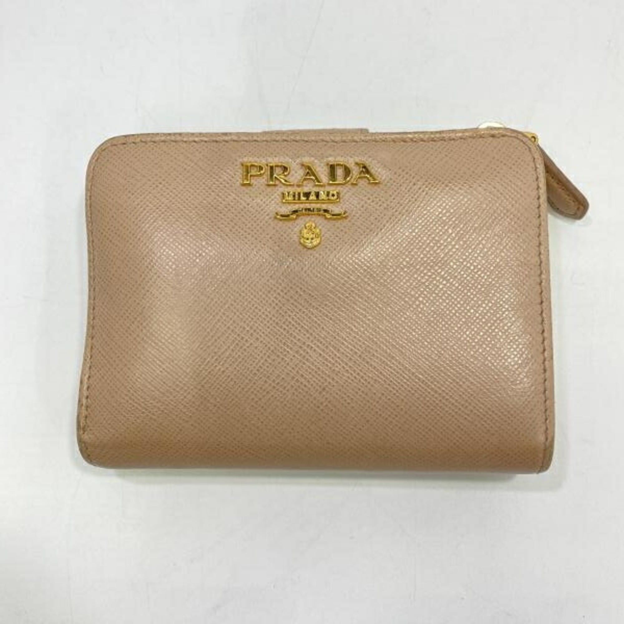 Prada PRADA Saffiano Bifold Wallet Beige 1ML018 Size ONE SIZE - 1 Thumbnail