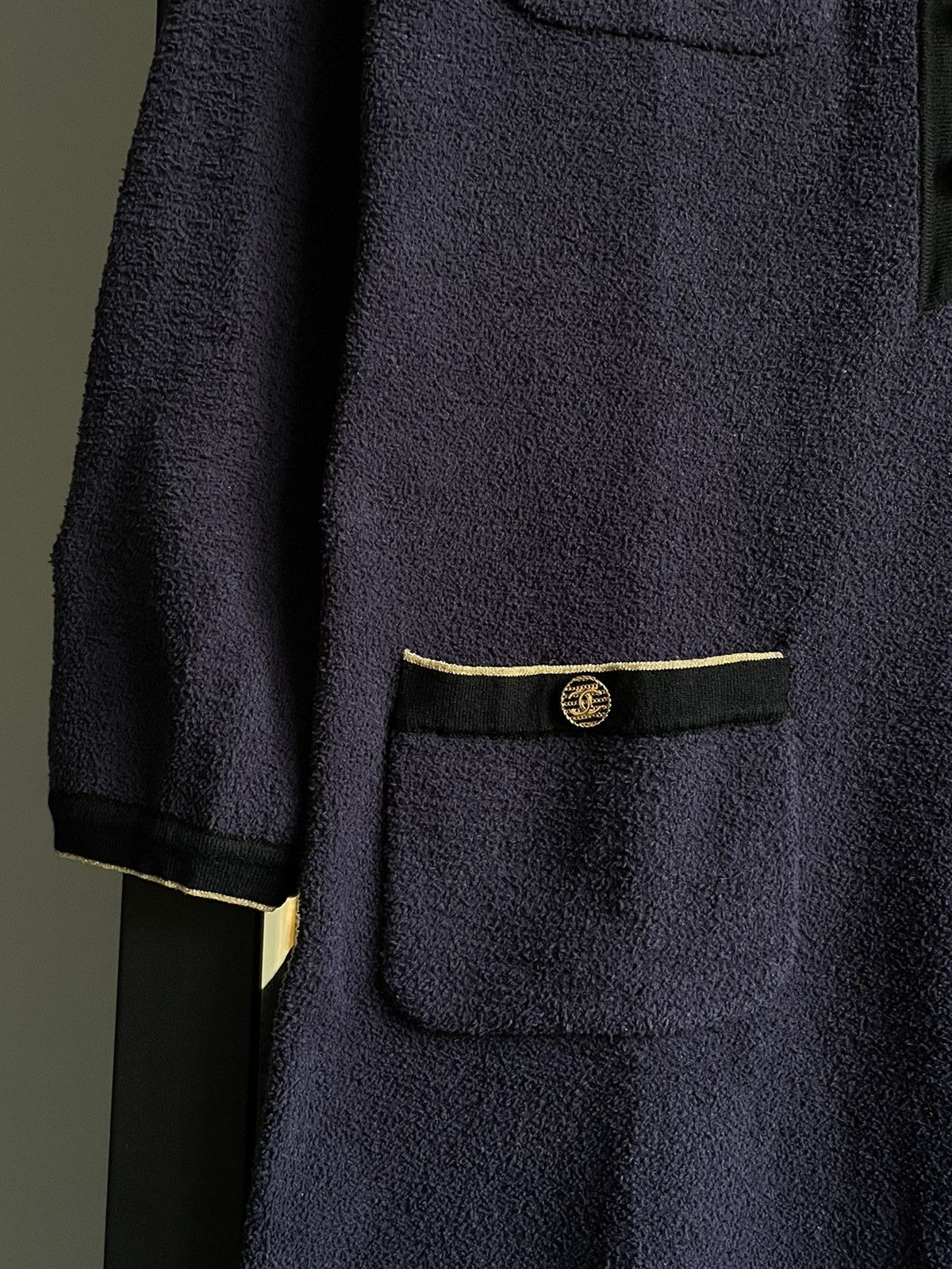 Chanel Chanel Gold CC Logo Buttons Teddy Dress Size S / US 4 / IT 40 - 9 Thumbnail