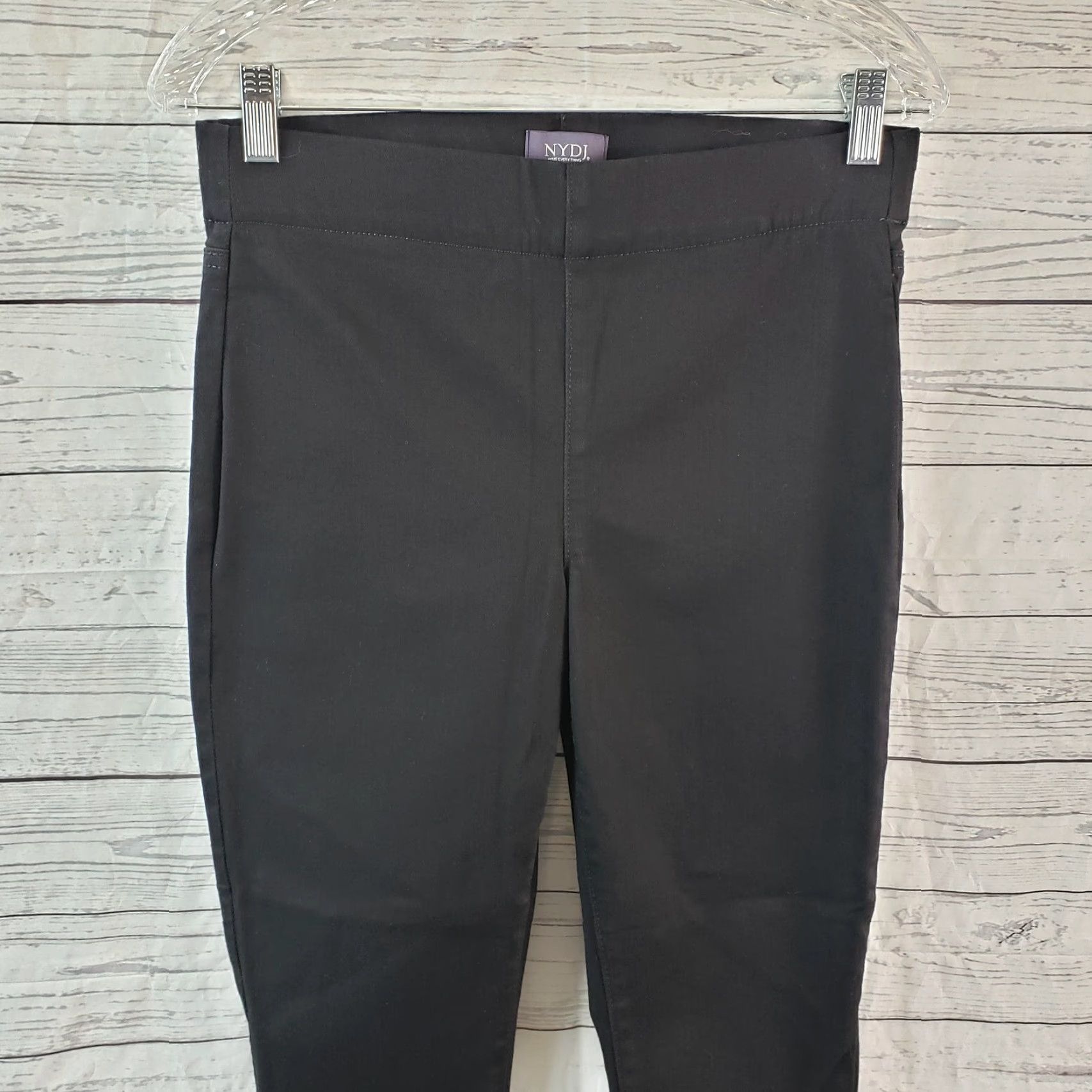 NYDJ NYDJ Womens Jeans Pull On Skinny Size 4 Black Mid Rise Denim Cotton Blend 26.5in Inseam Womens Size 27" / US 4 / IT 40 - 2 Thumbnail