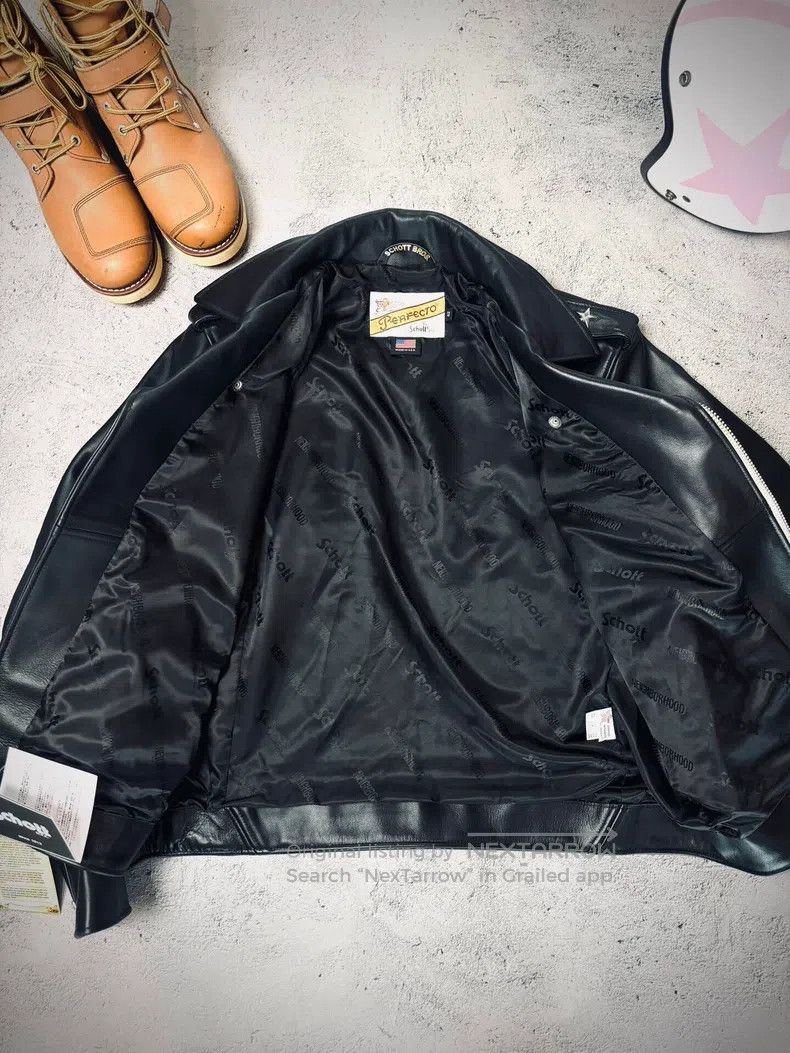 Schott Schott Co-branded locomotive leather jacket Size US XL / EU 56 / 4 - 3 Thumbnail